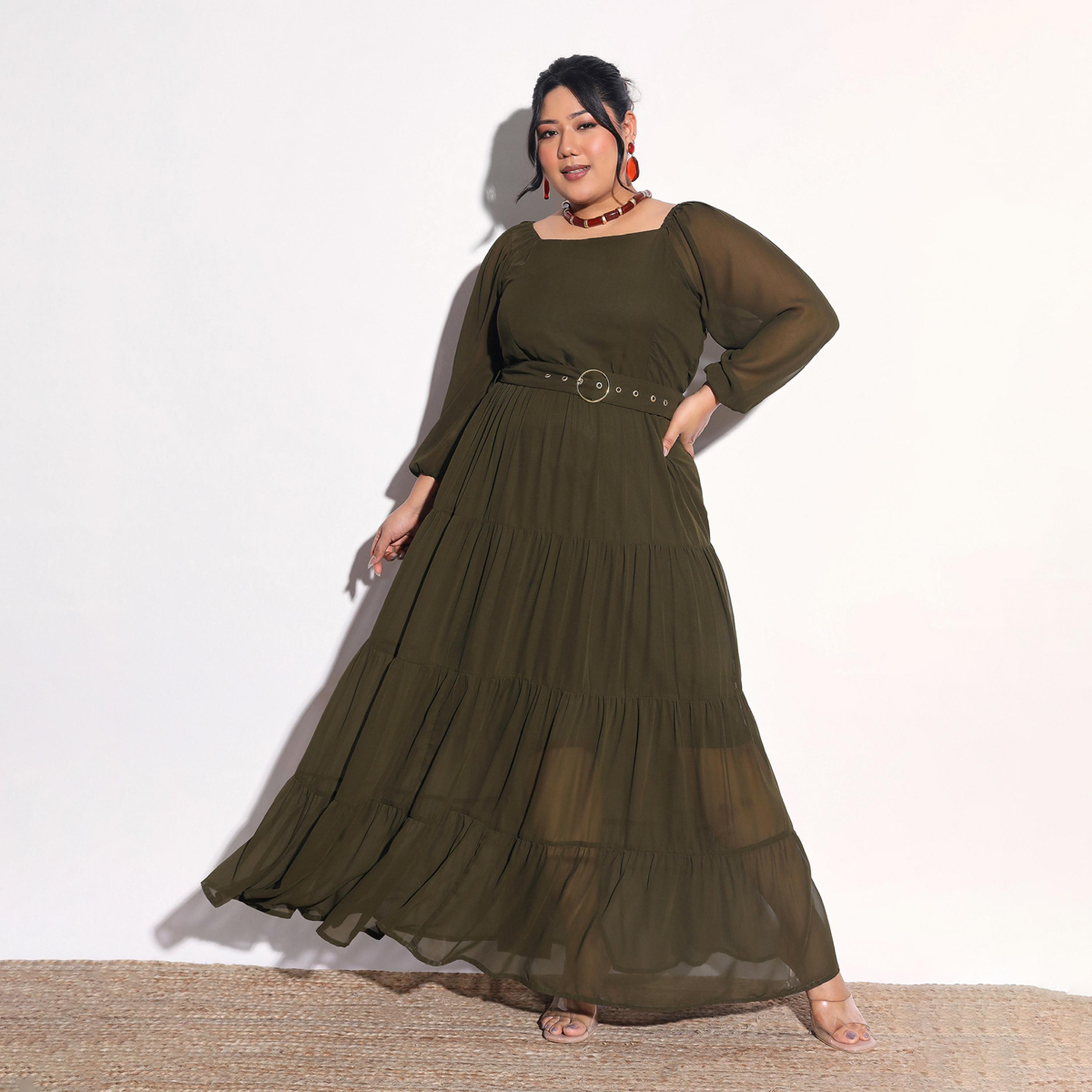 فستان طويل متعدد الطبقات جورجيت بمقاس كبير-women-clothing-dresses-image-1