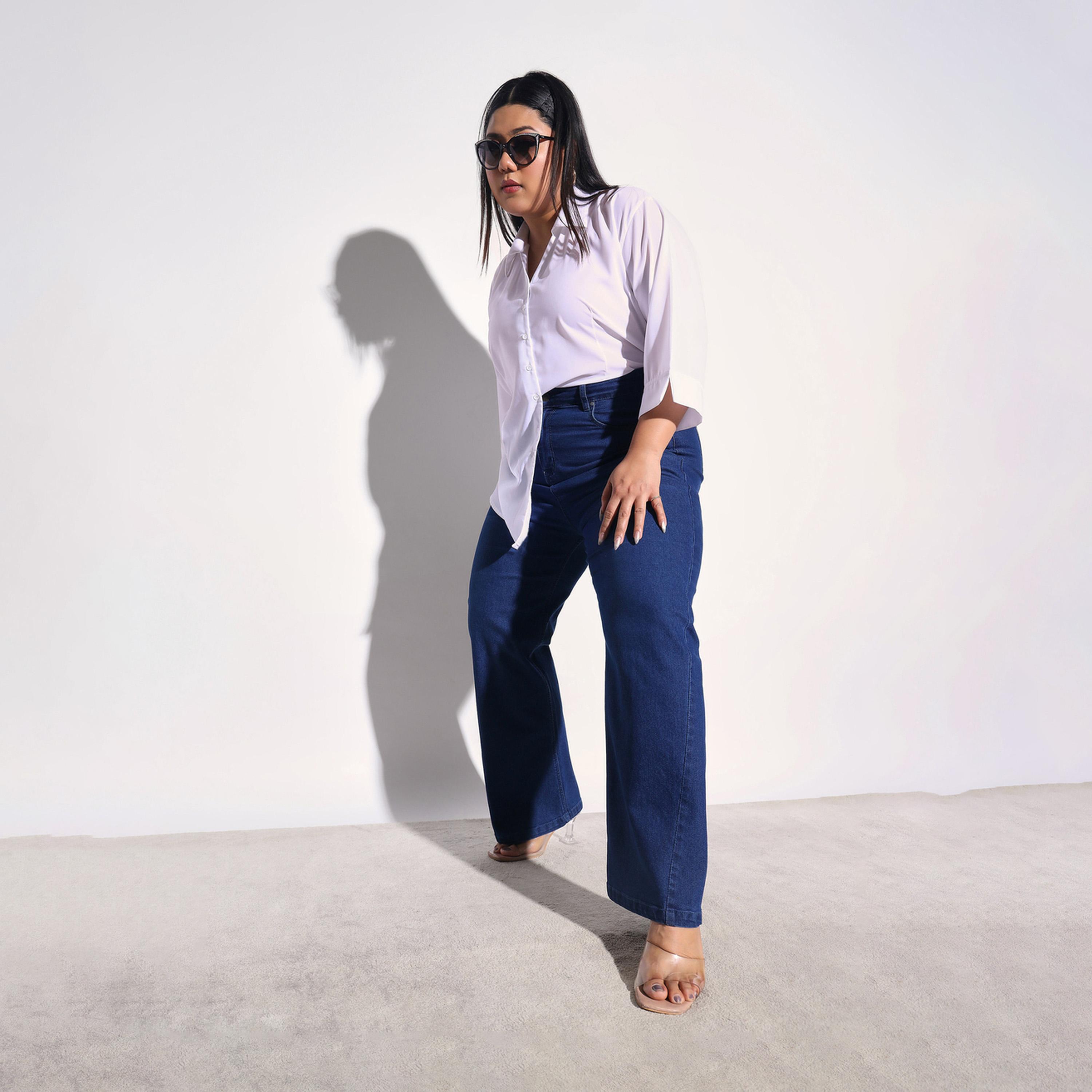 جينز بقصة مستقيمة وتفاصيل ويسكر مقاس كبير-women-clothing-bottoms-jeans-image-6