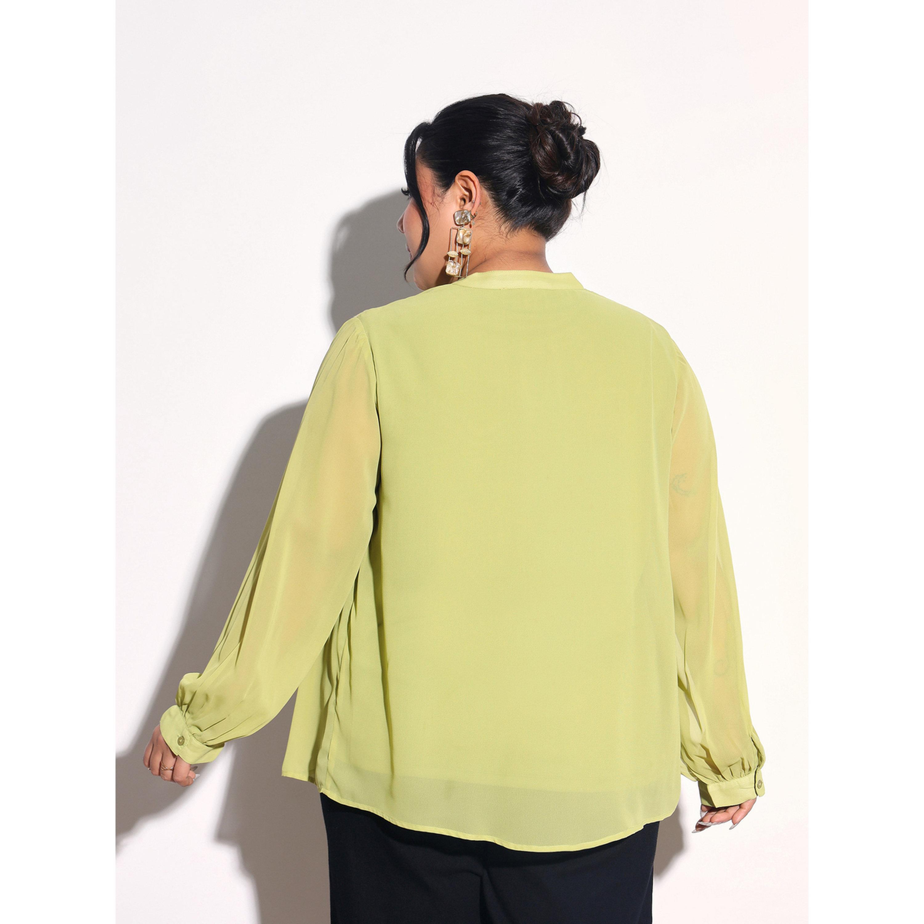 بلوزة شيفون بتفاصيل دانتيل بمقاس كبير-women-clothing-shirtsandblouses-blouses-image-5