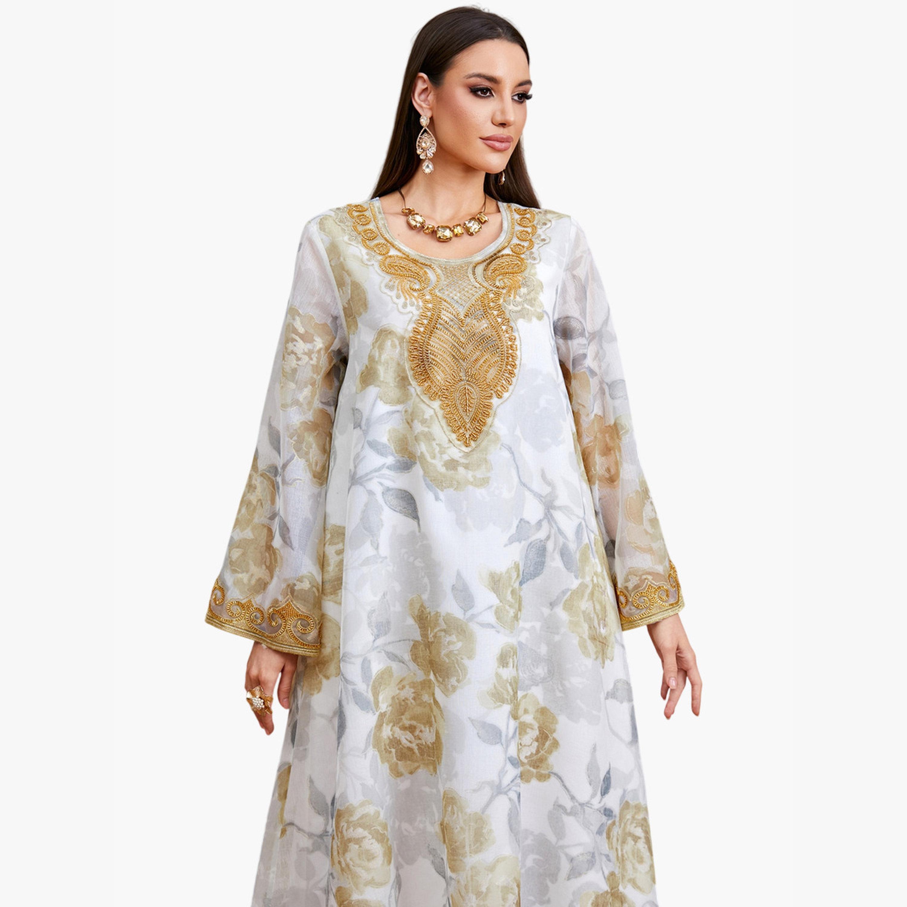 Take Two Floral Print Beaded Jalabiya-women-arabicclothing-jalabiyas-image-5