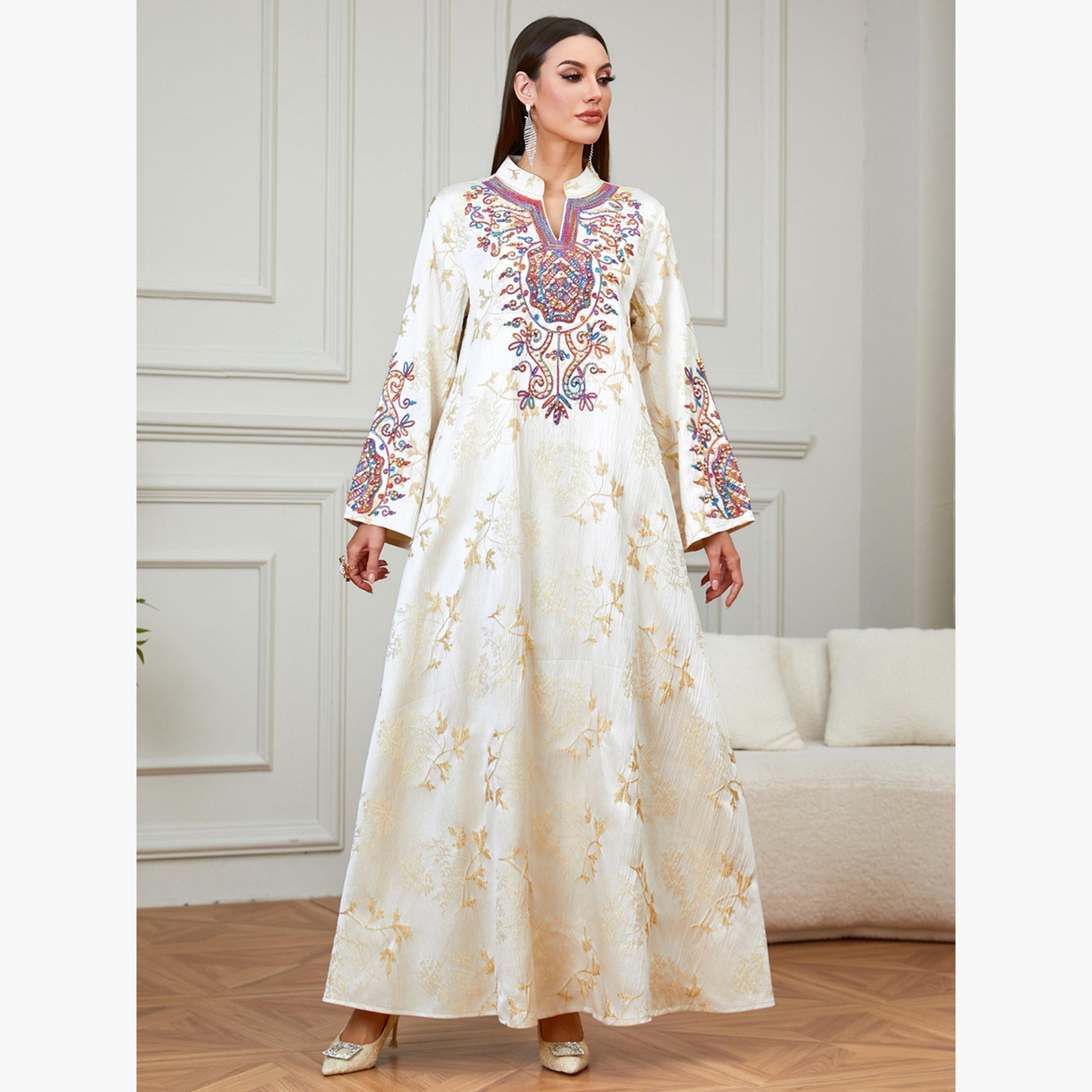 Take Two Cream Embroidered Beaded Jalabiya-women-arabicclothing-jalabiyas-image-3