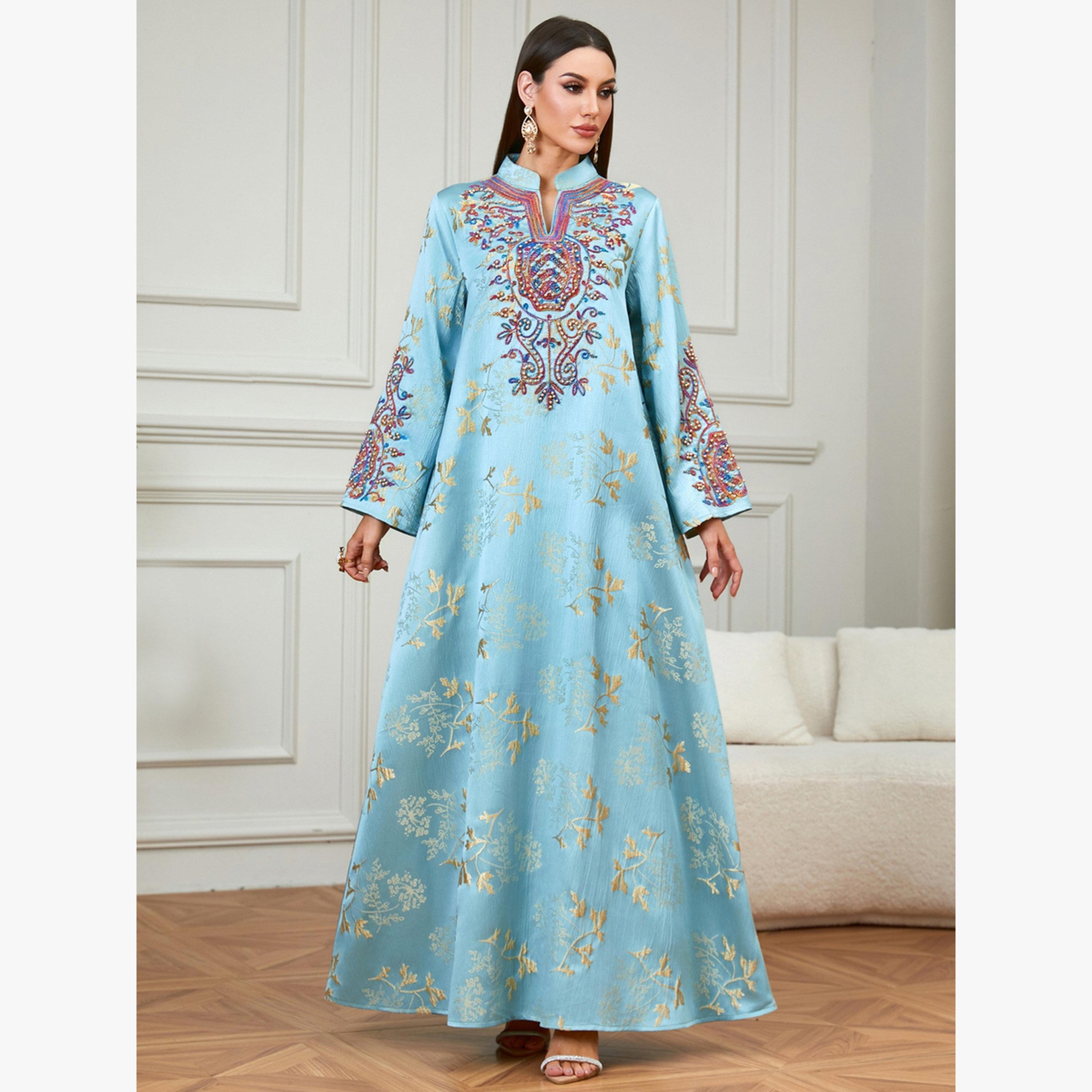 Take Two Light Blue Embroidered Beaded Jalabiya-women-arabicclothing-jalabiyas-image-6