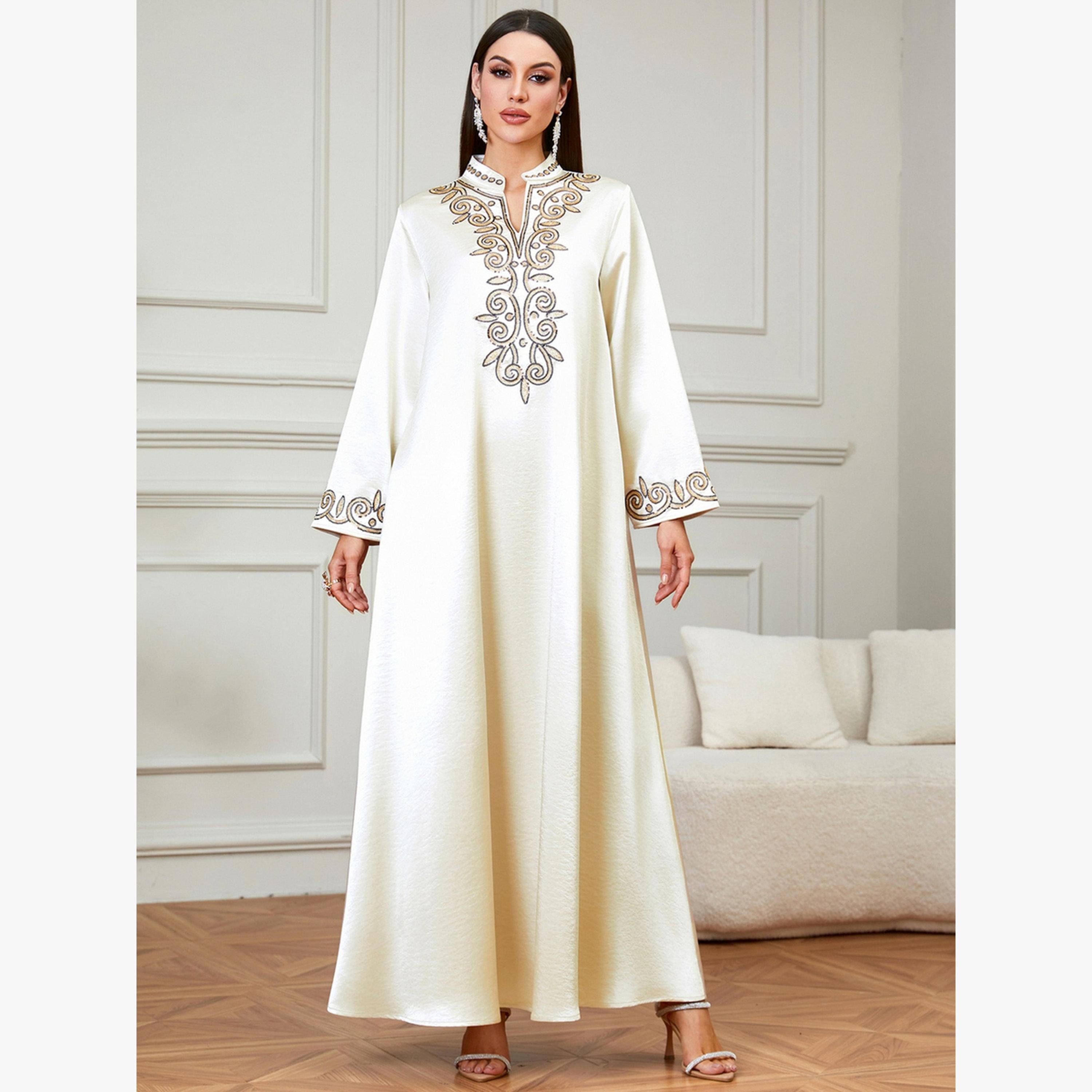 Take Two Cream Embroidered Jalabiya-women-arabicclothing-jalabiyas-image-1