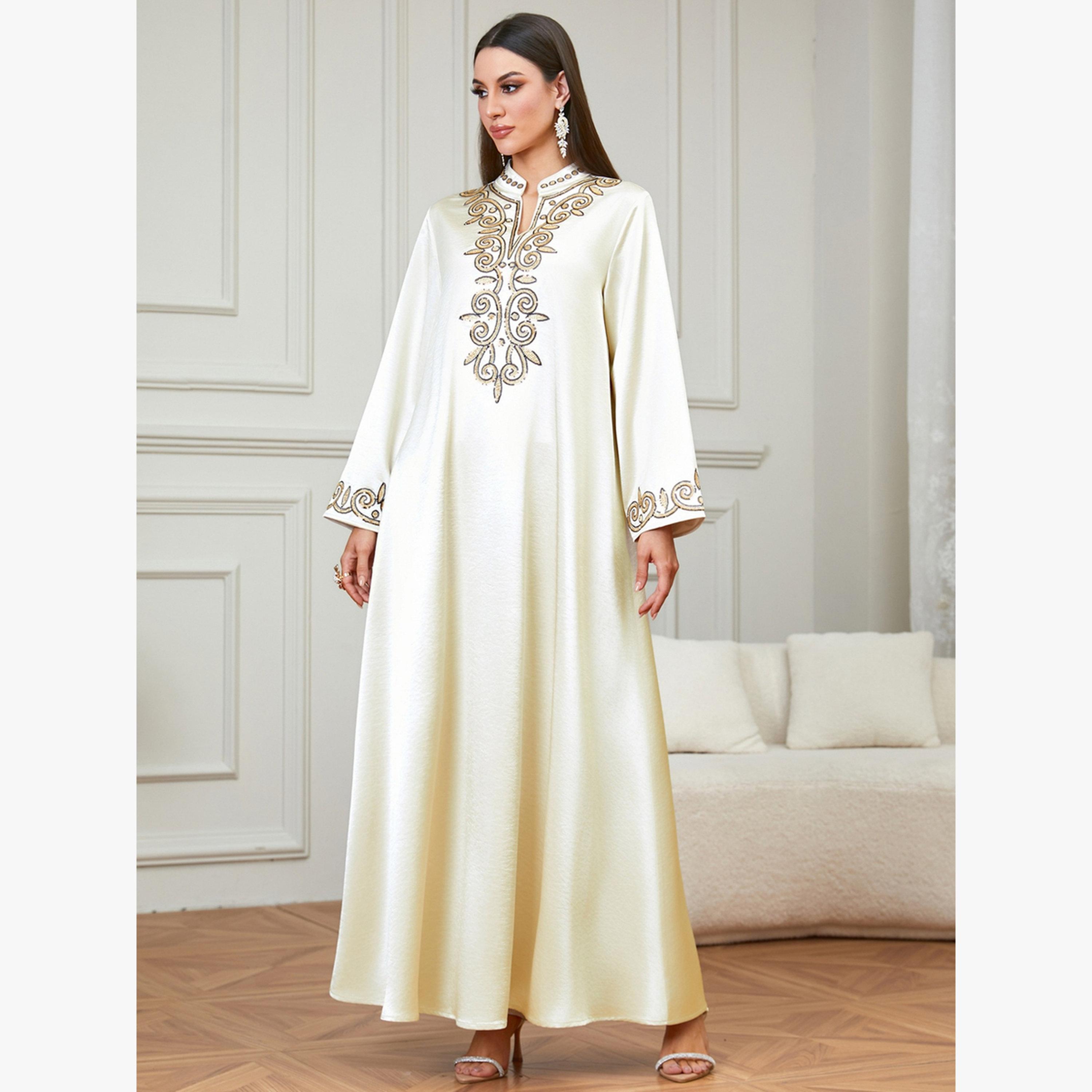 Take Two Cream Embroidered Jalabiya-women-arabicclothing-jalabiyas-image-2