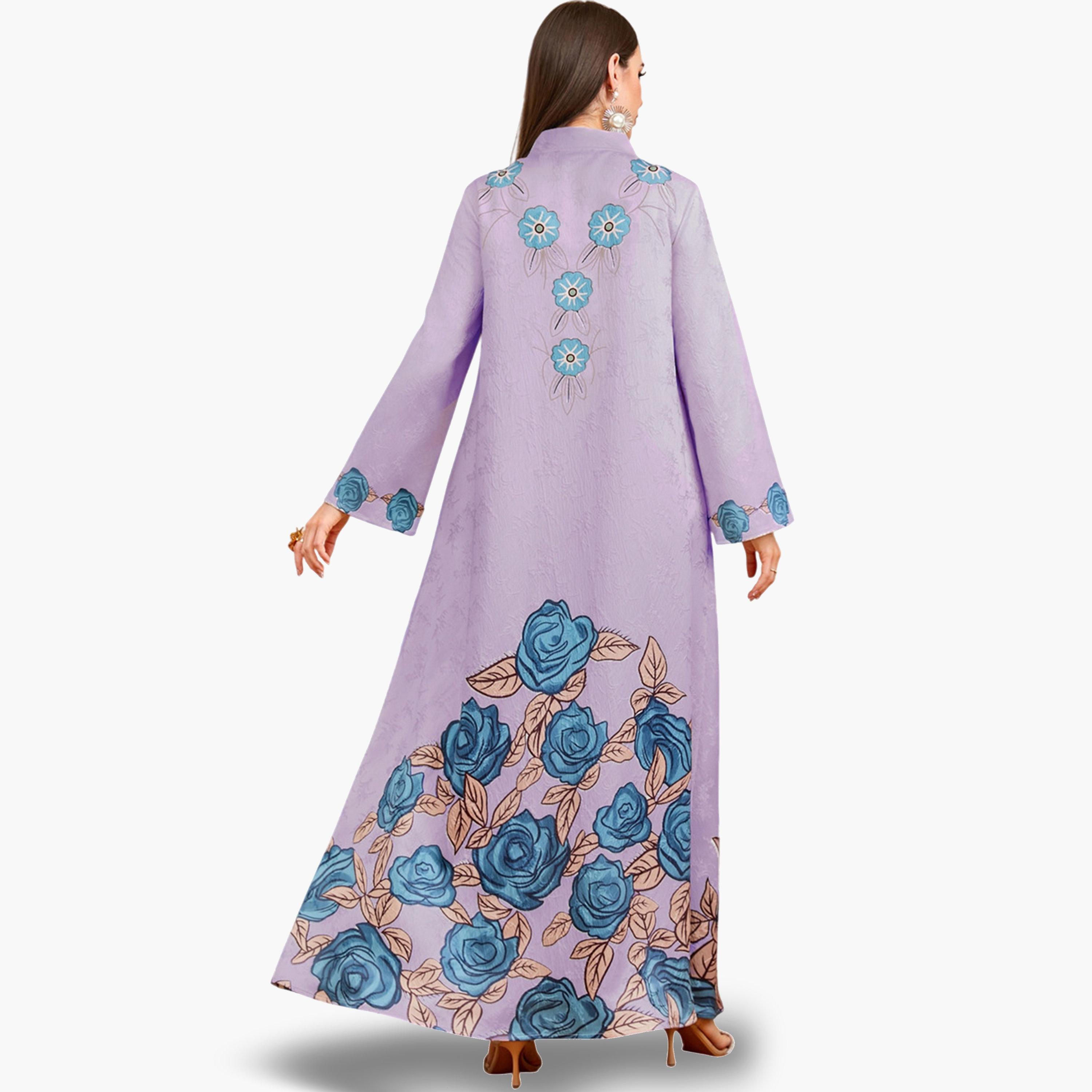 جلابية مزينة بطبعة أزهار-women-arabicclothing-jalabiyas-image-5