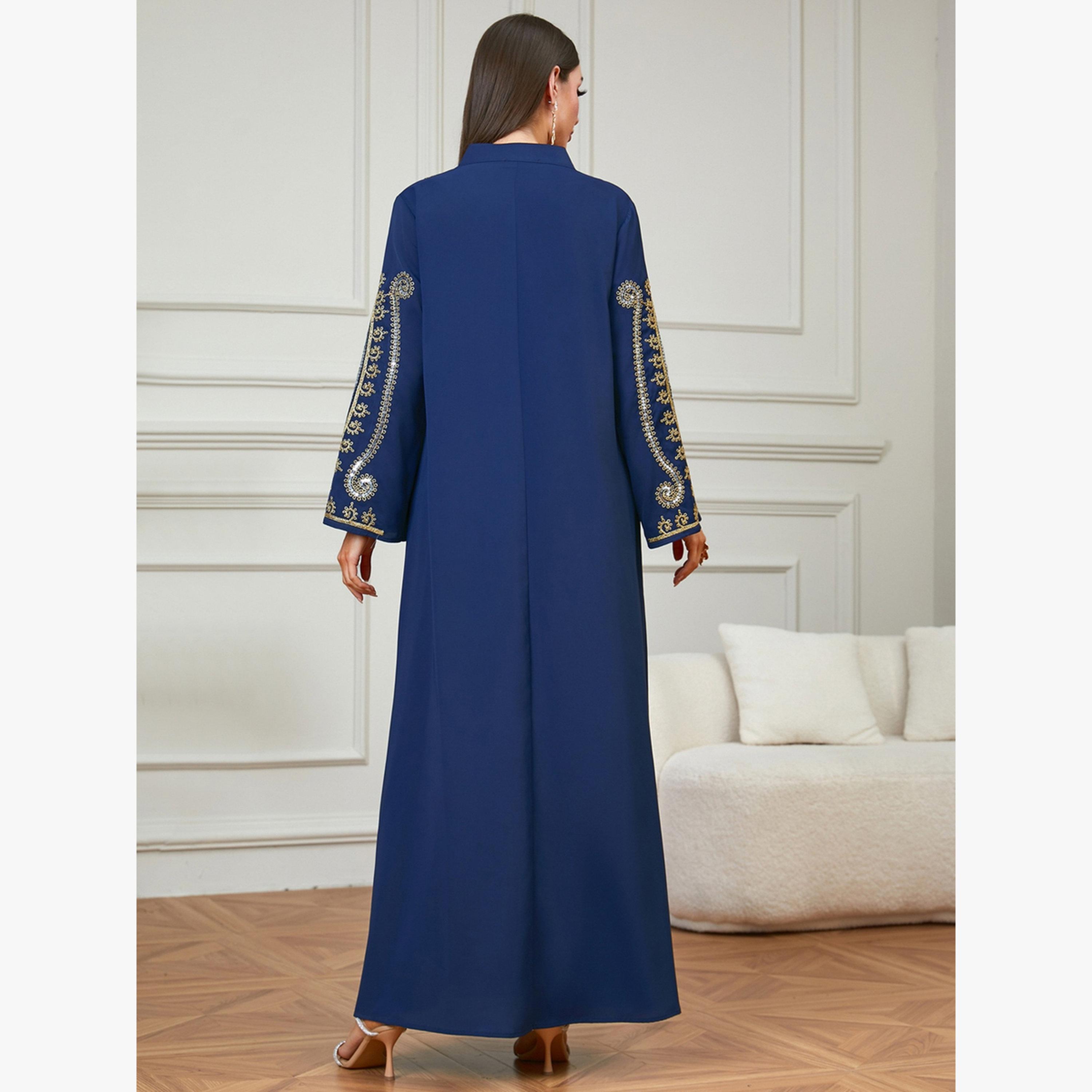 جلابية مطرزة بأكمام طويلة-women-arabicclothing-jalabiyas-image-4