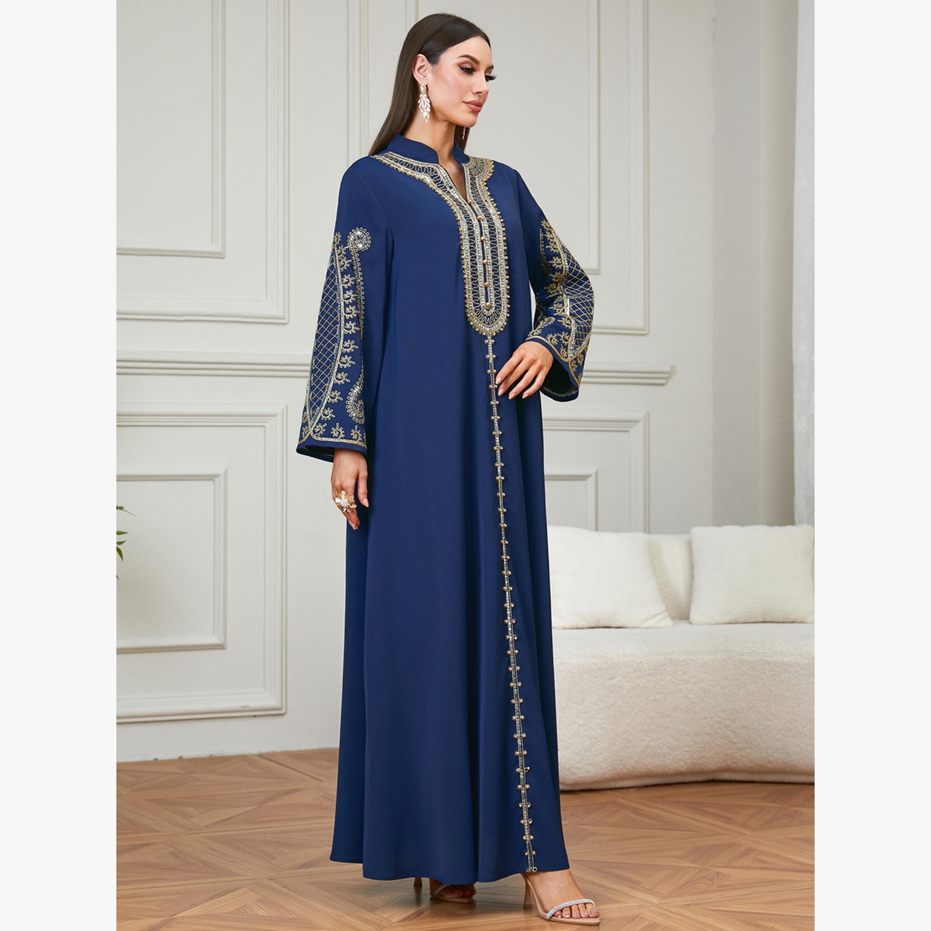 جلابية مطرزة بأكمام طويلة-women-arabicclothing-jalabiyas-image-5