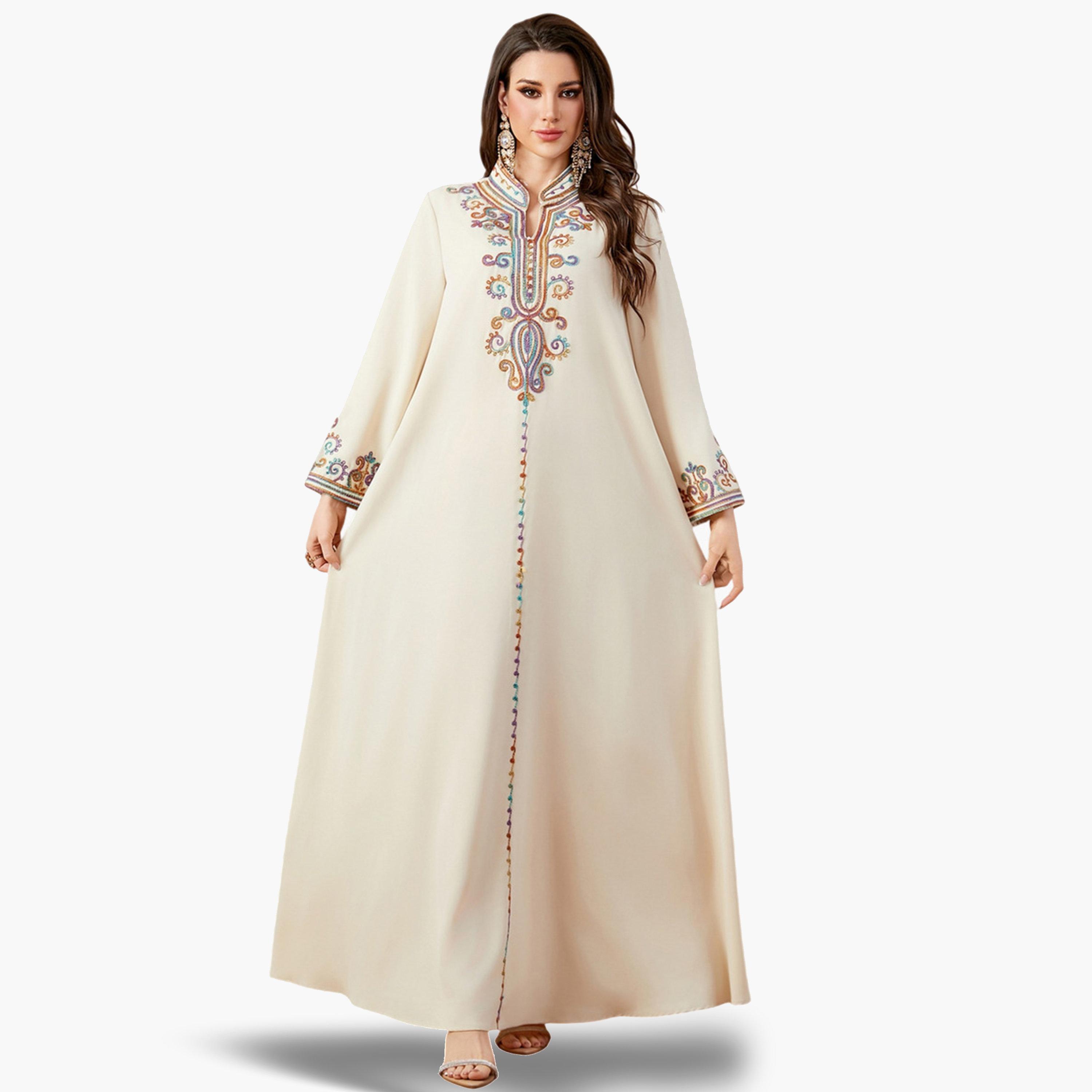 جلابية مطرزة بحافة واسعة-women-arabicclothing-jalabiyas-image-1