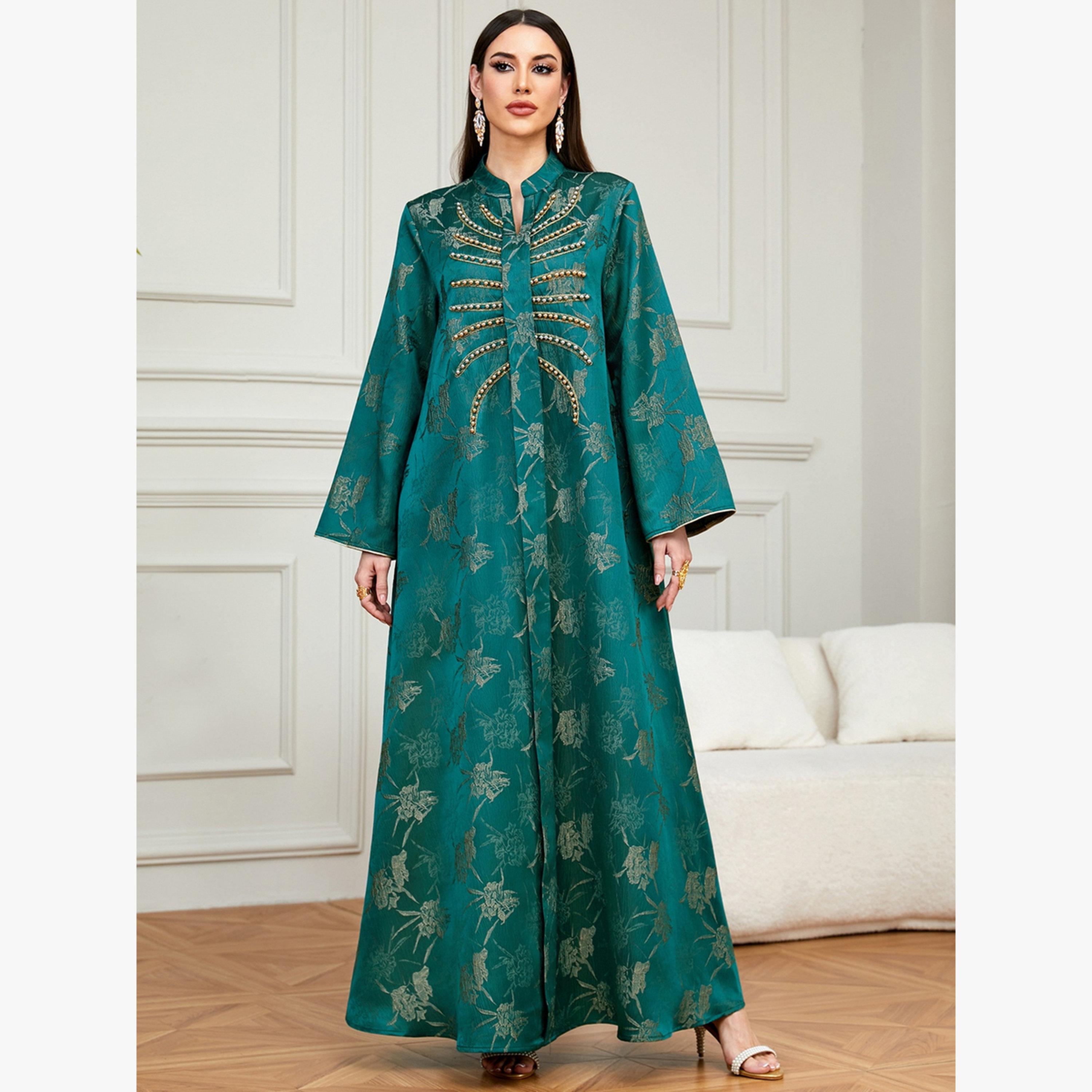جلابية مطرزة بحافة واسعة-women-arabicclothing-jalabiyas-image-1
