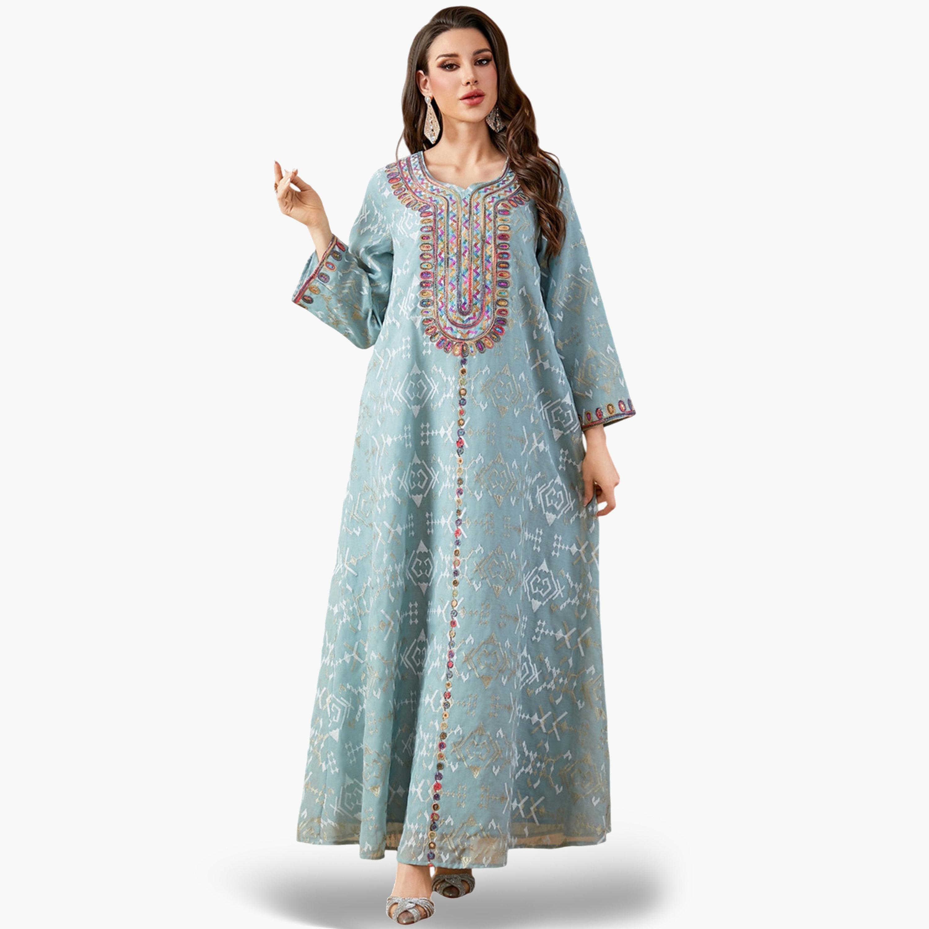 جلابية مطرزة بحافة واسعة-women-arabicclothing-jalabiyas-image-2