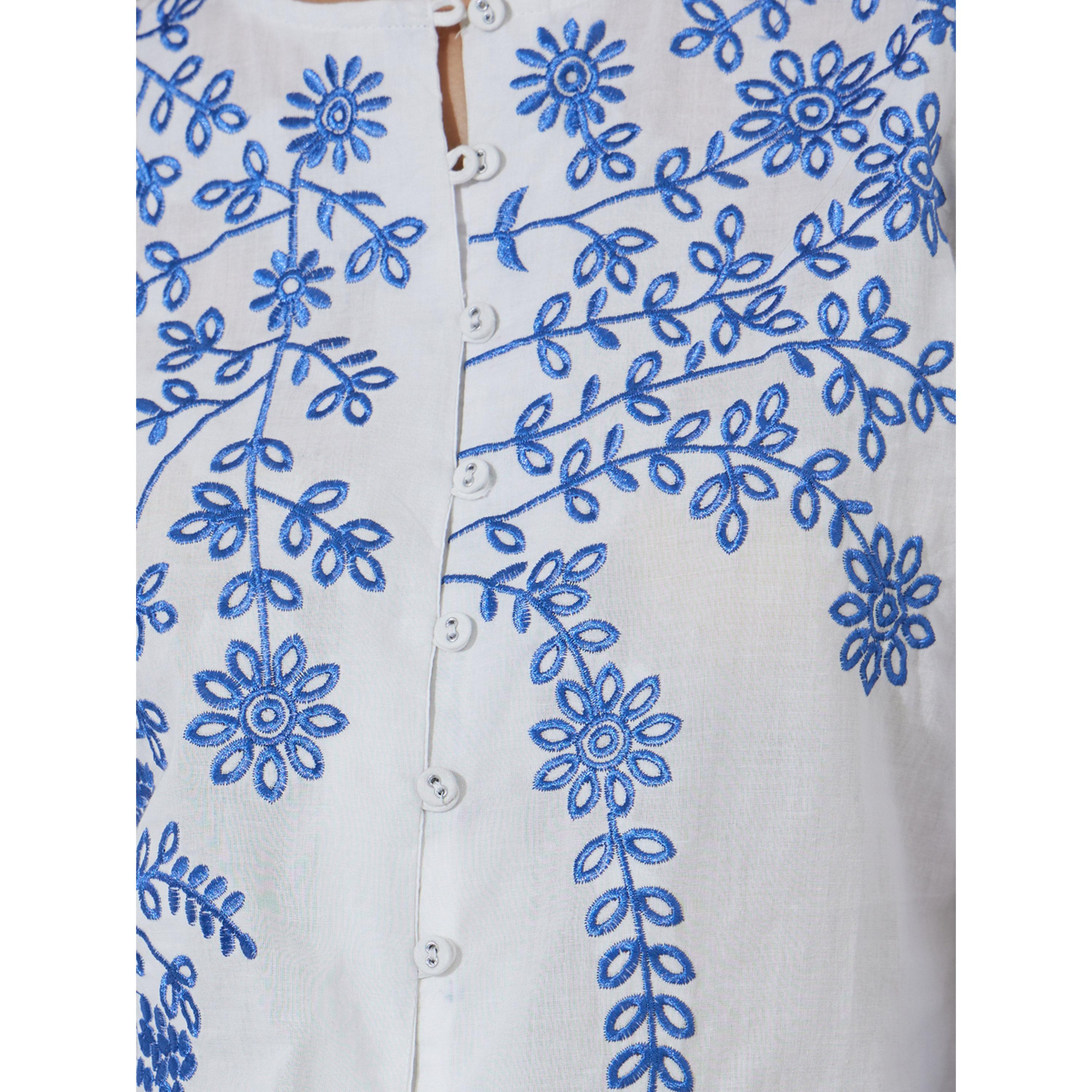 Styli Off White Embroidered Round Neck Relaxed Fit Shirt-women-clothing-shirtsandblouses-shirts-image-4