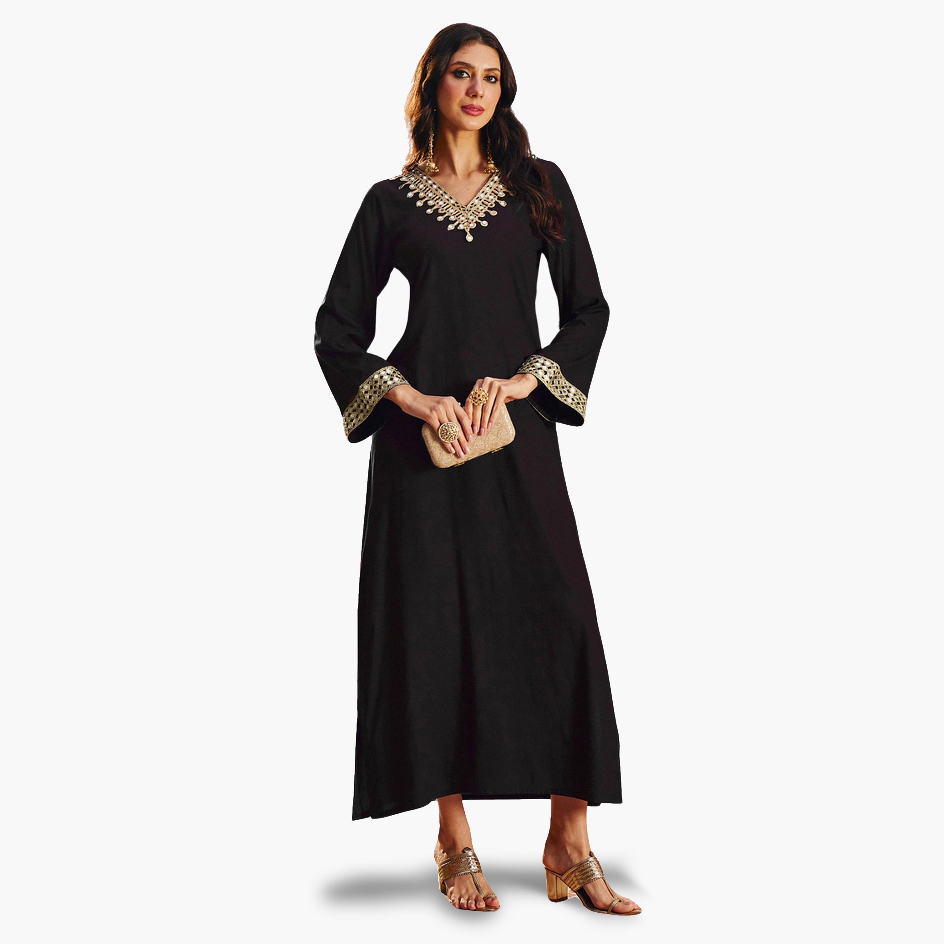 فستان عباية بتفاصيل مرايا-women-arabicclothing-abayas-image-6