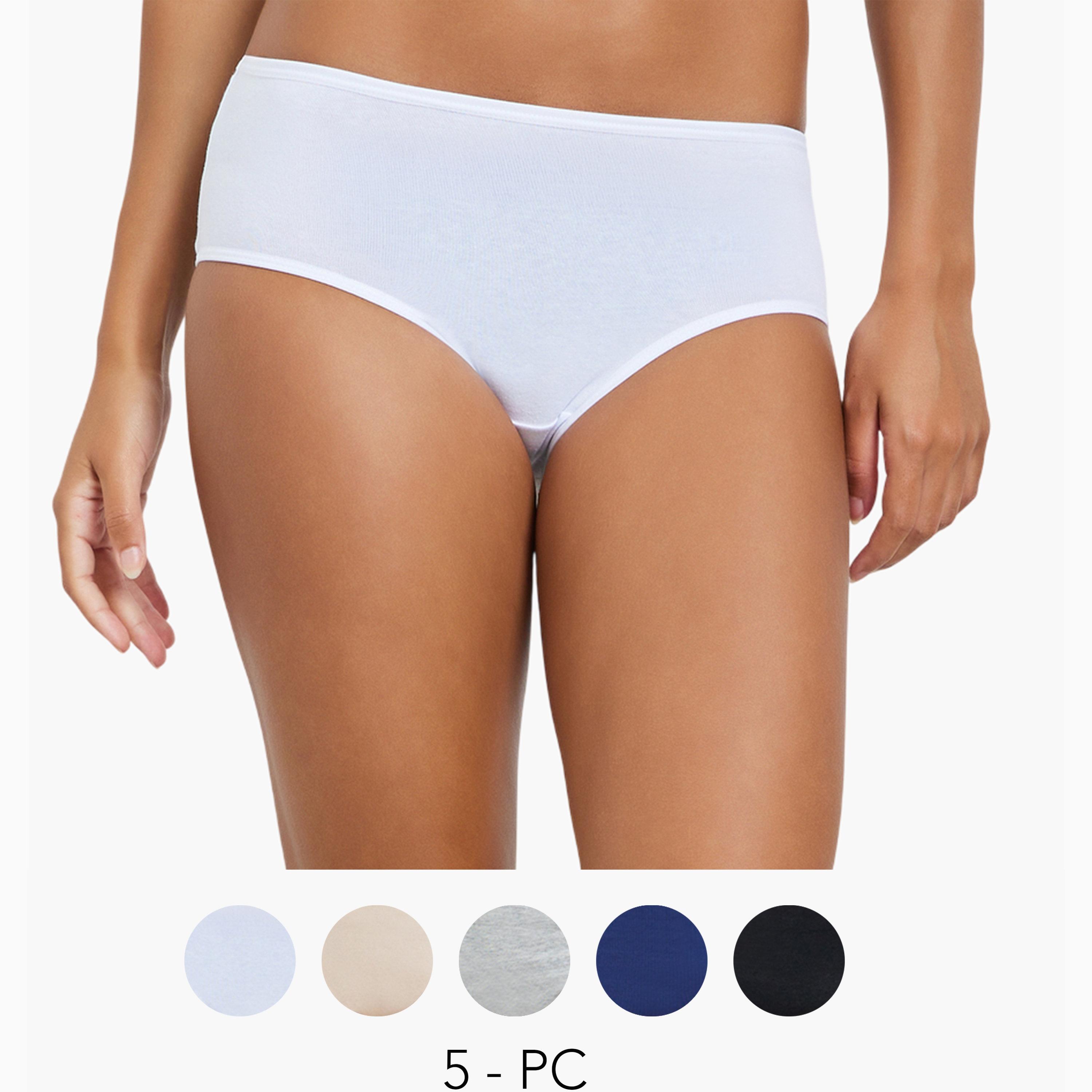Styli Pack of 5 - Cotton Elastane Full Briefs-women-clothing-lingerie-panties-image-1