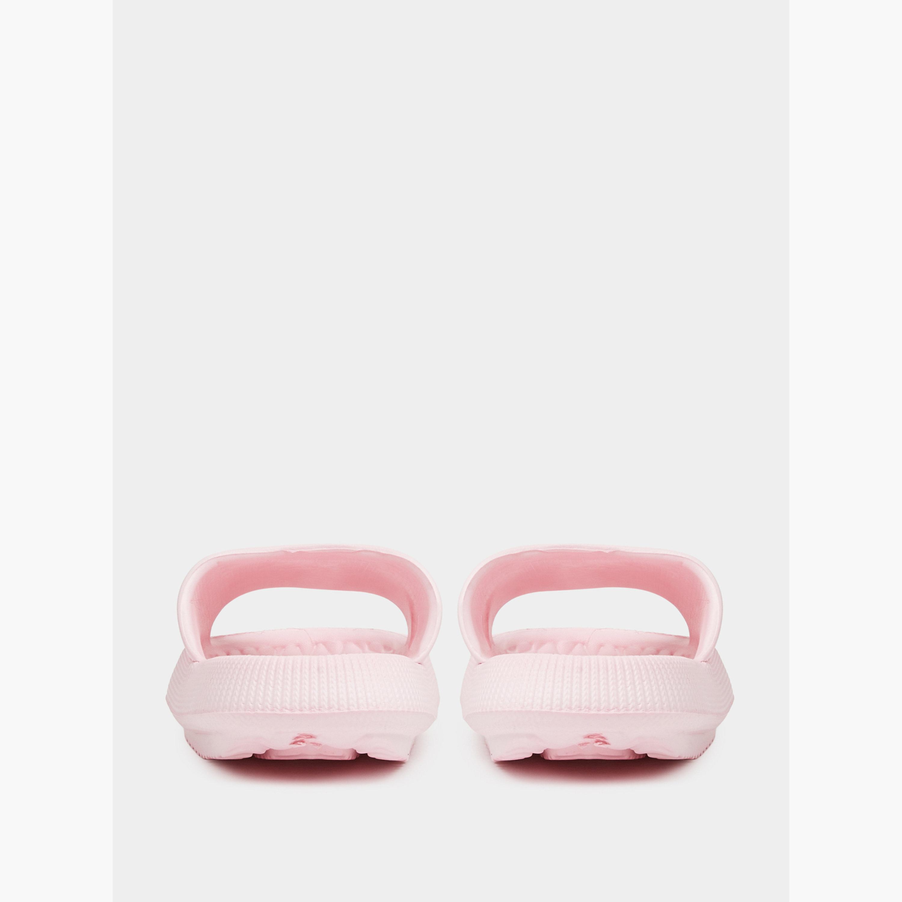 صندل سلايد مريح بتفاصيل بارزة الملمس باللون الوردي-women-shoes-flats-slides-image-5