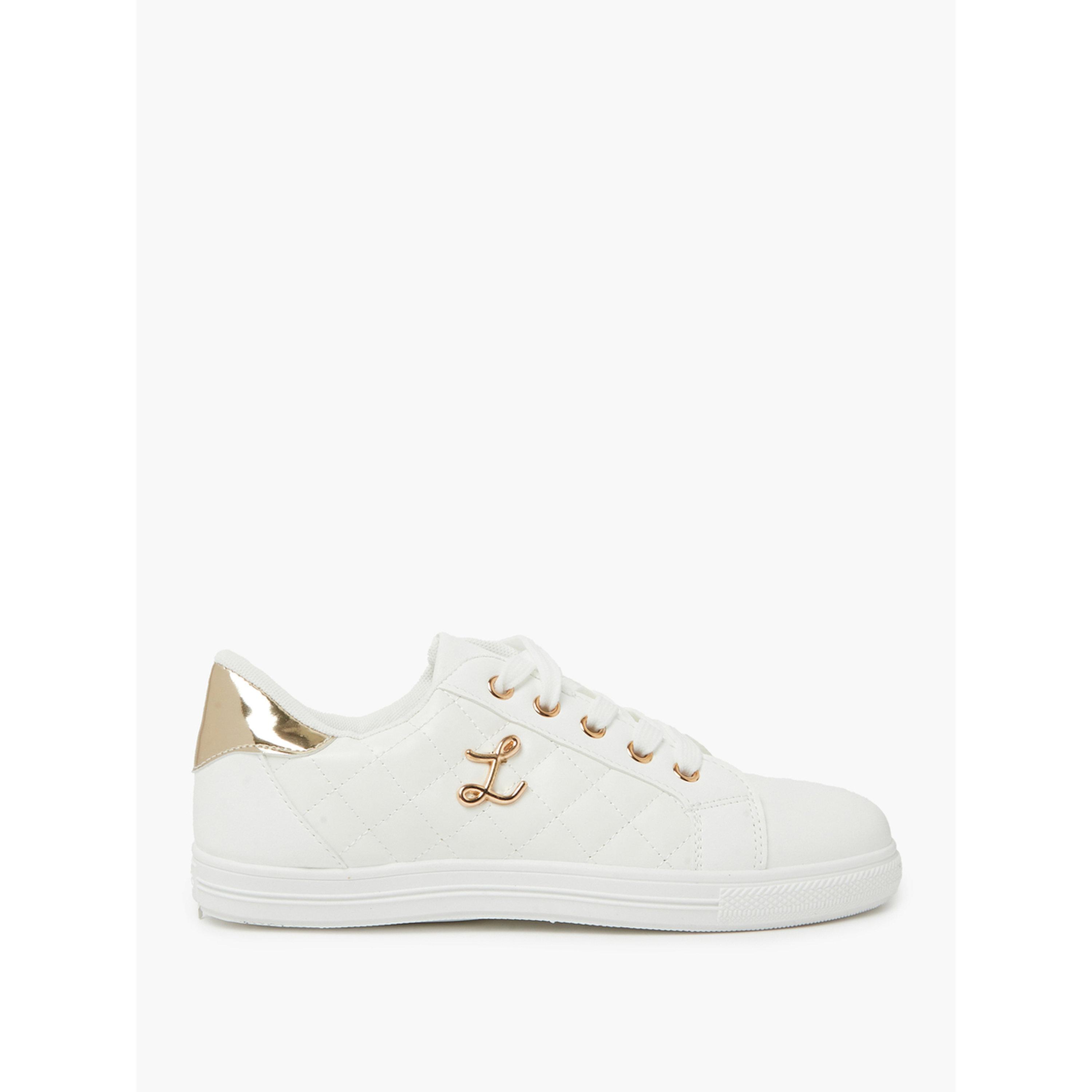 تيك تو - حذاء رياضي أبيض مبطن رباط من الجلد الصناعي-women-shoes-sneakers-image-2