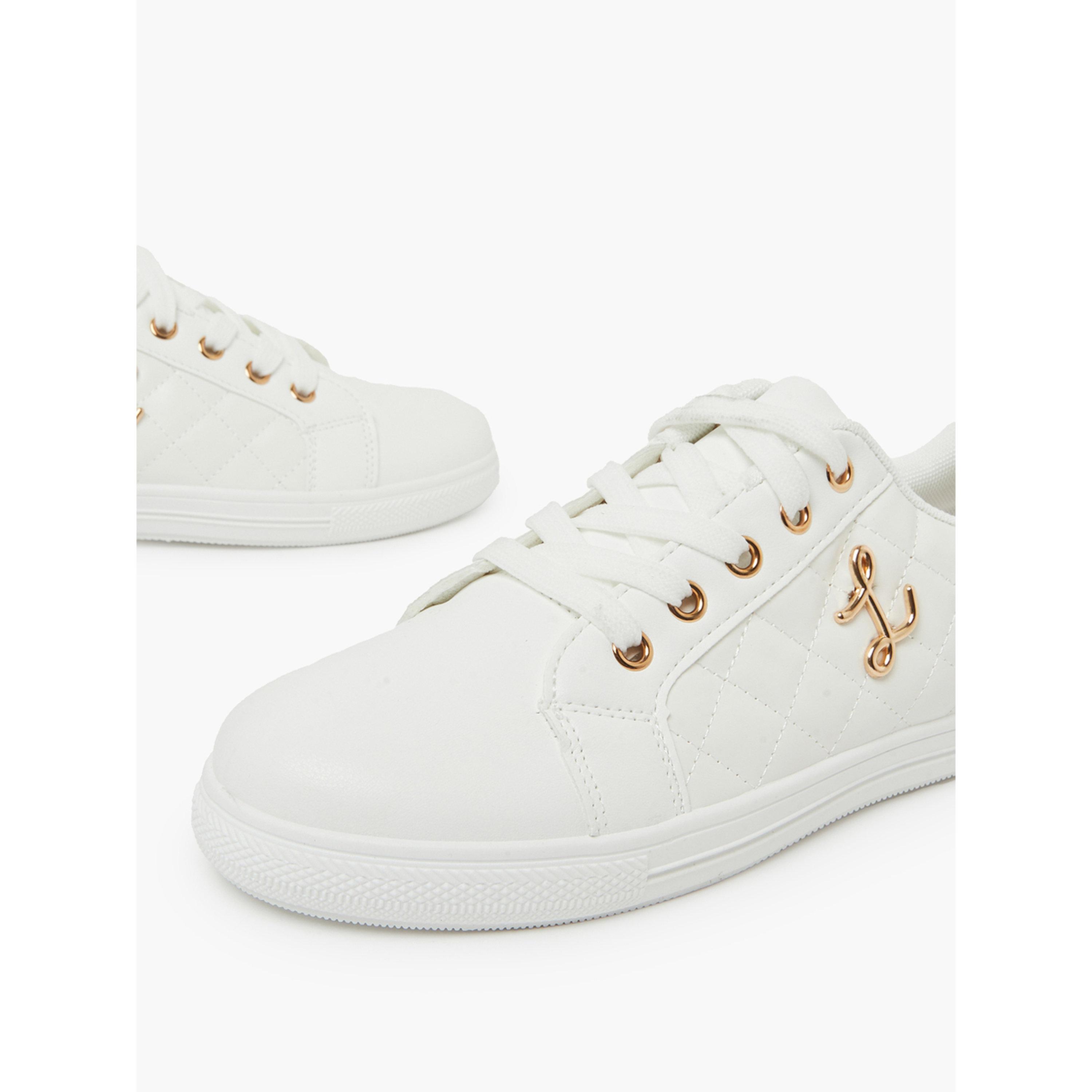 تيك تو - حذاء رياضي أبيض مبطن رباط من الجلد الصناعي-women-shoes-sneakers-image-4
