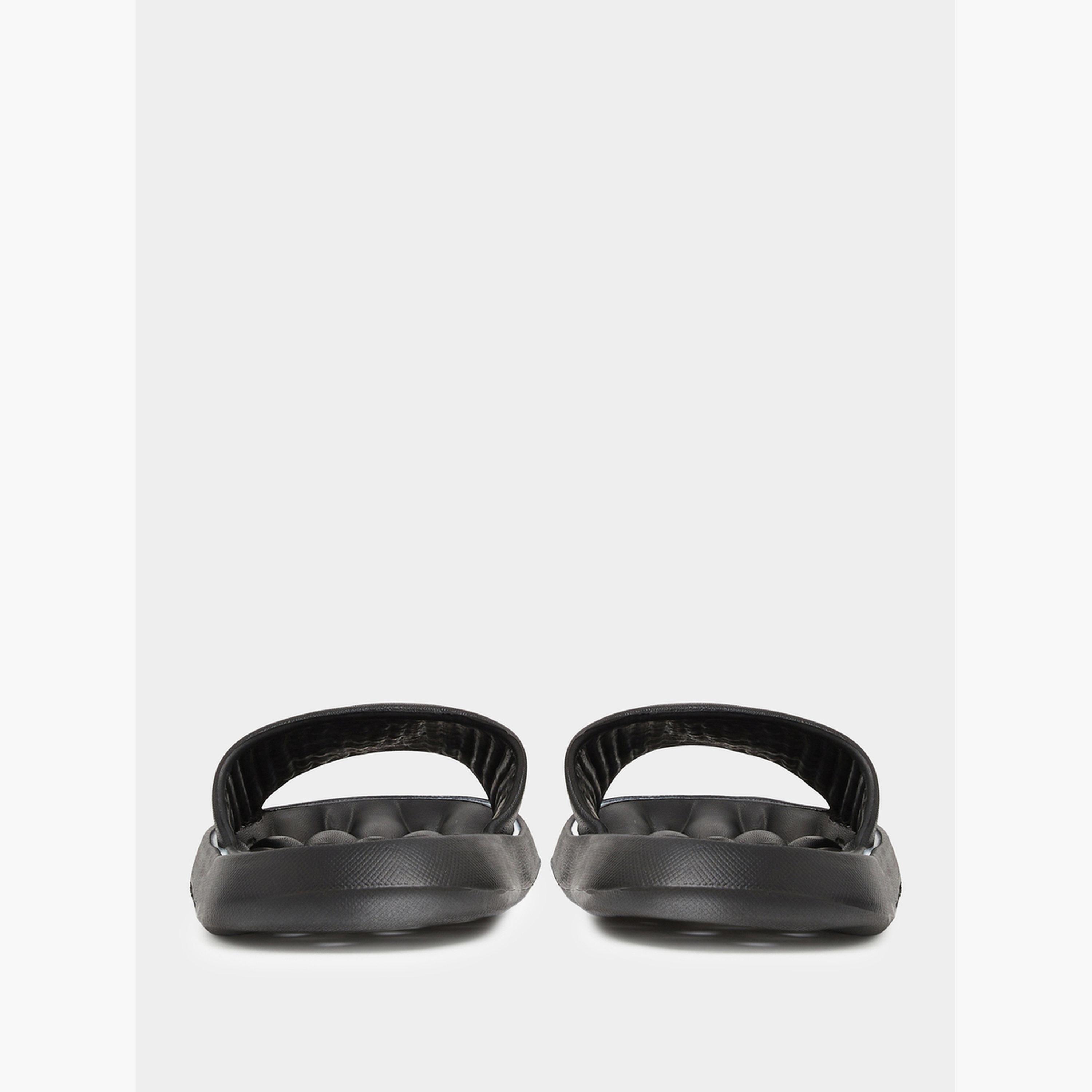 صندل سلايد بحواف متباينة باللون الأسود-women-shoes-flats-slides-image-5