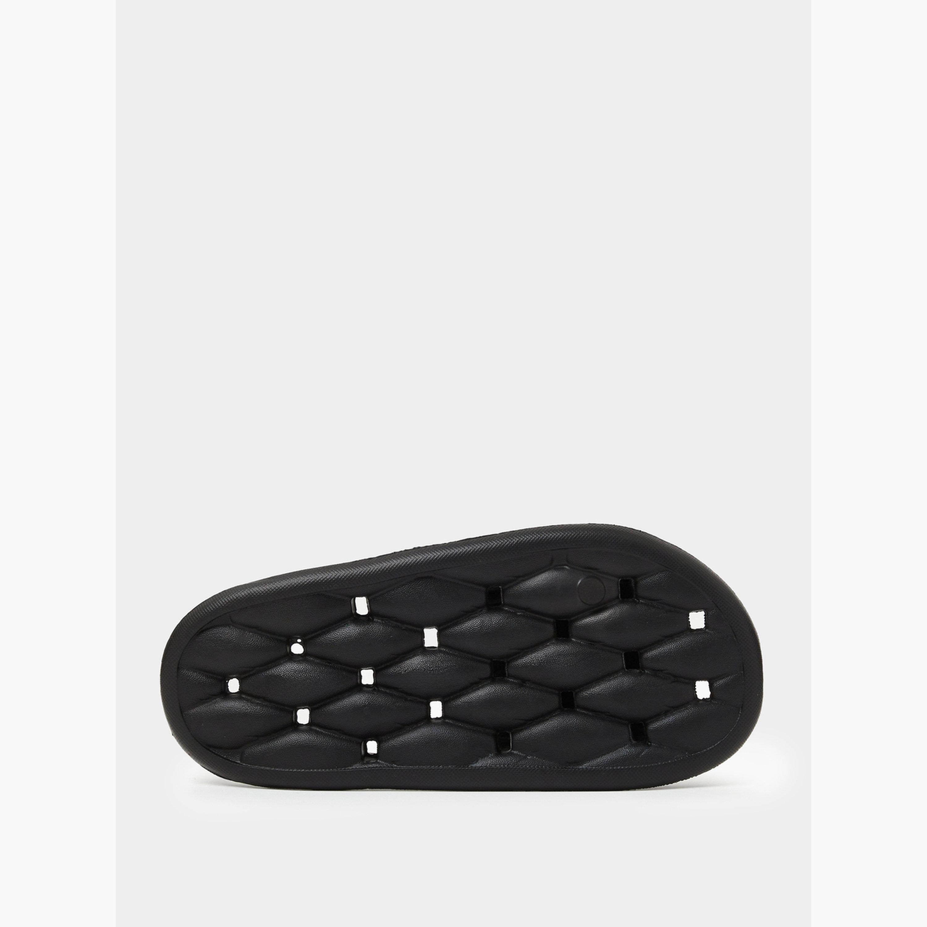 صندل سلايد بحواف متباينة باللون الأسود-women-shoes-flats-slides-image-6