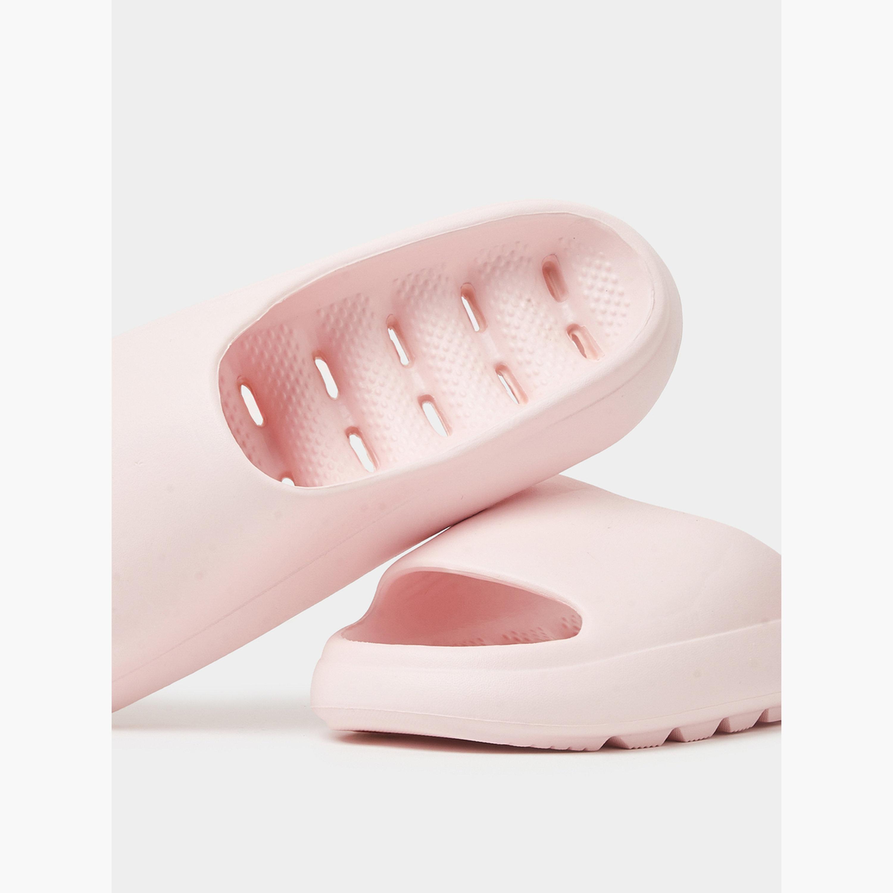 Take Two Pink Solid Comfort Slides-women-shoes-flats-slides-image-4