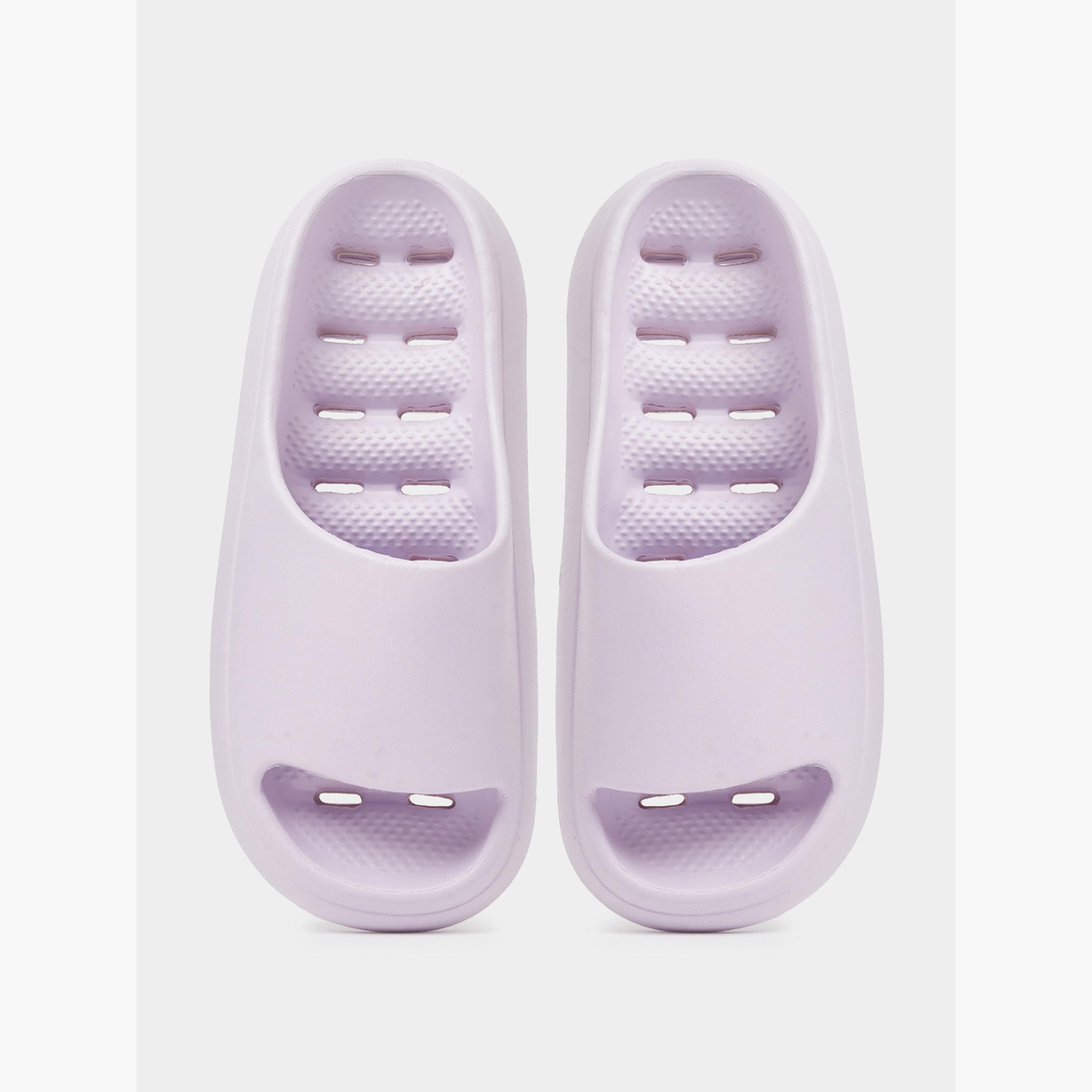 صندل سلايد مريح سادة باللون البنفسجي-women-shoes-flats-slides-image-3