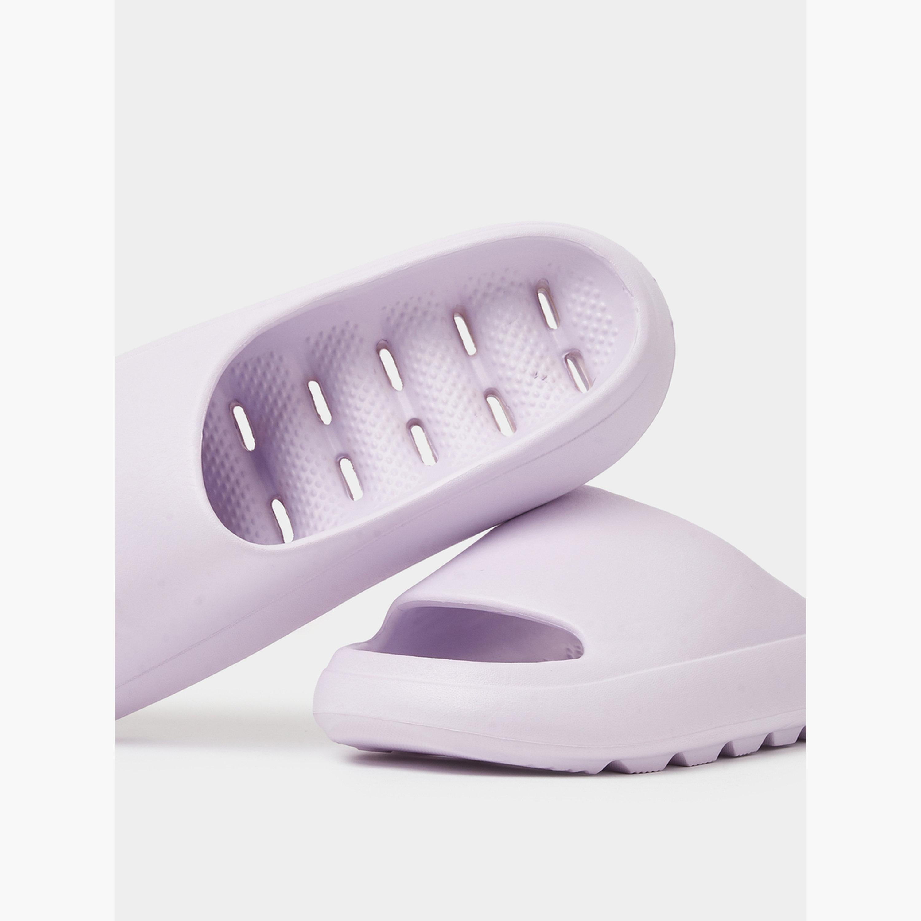 صندل سلايد مريح سادة باللون البنفسجي-women-shoes-flats-slides-image-4