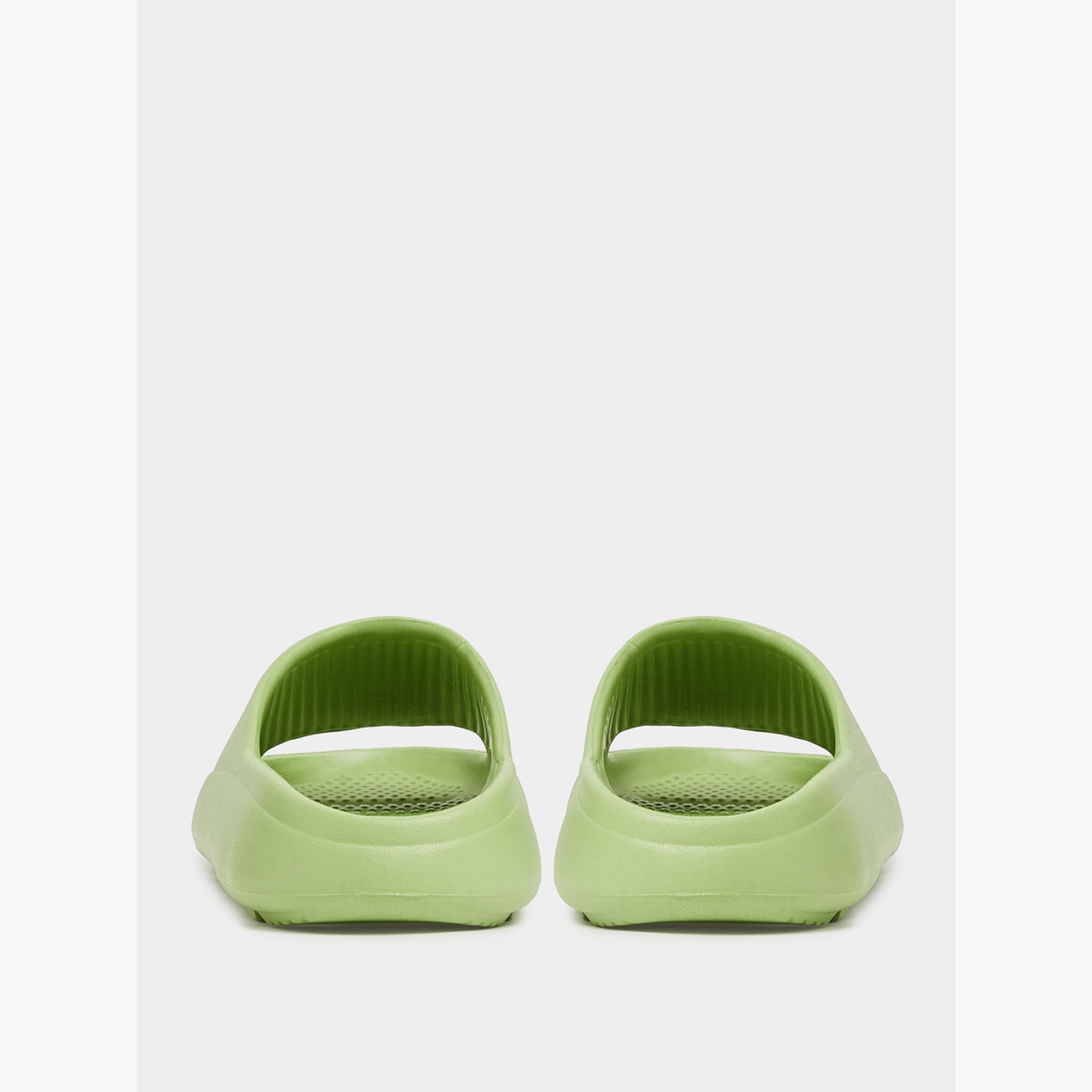 صندل سلايد مريح سادة باللون الزيتوني-women-shoes-flats-slides-image-5