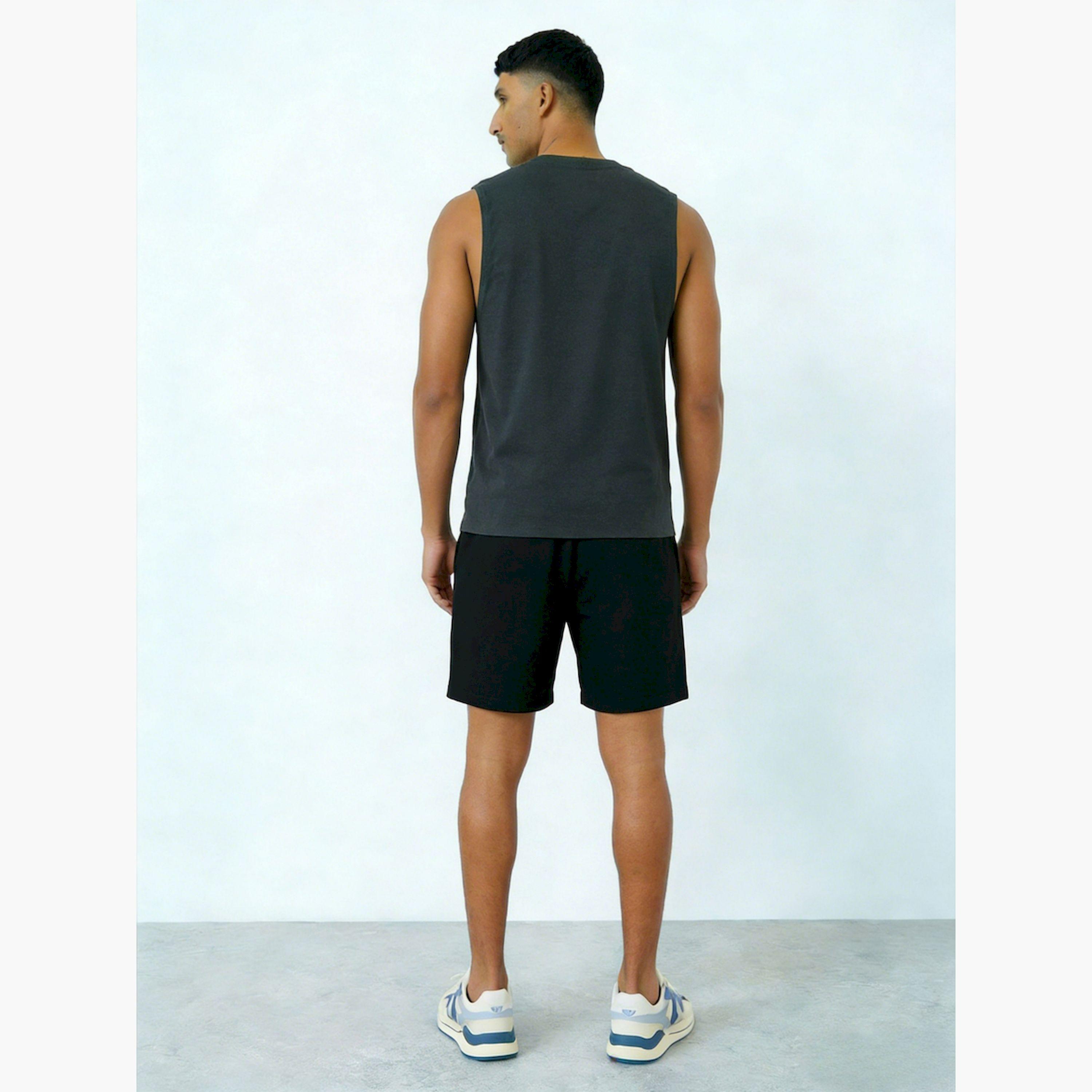 Take Two Men Grey Graphic Print Round Neck Tank and Shorts Co-Ords-men-clothing-coordsets-image-2