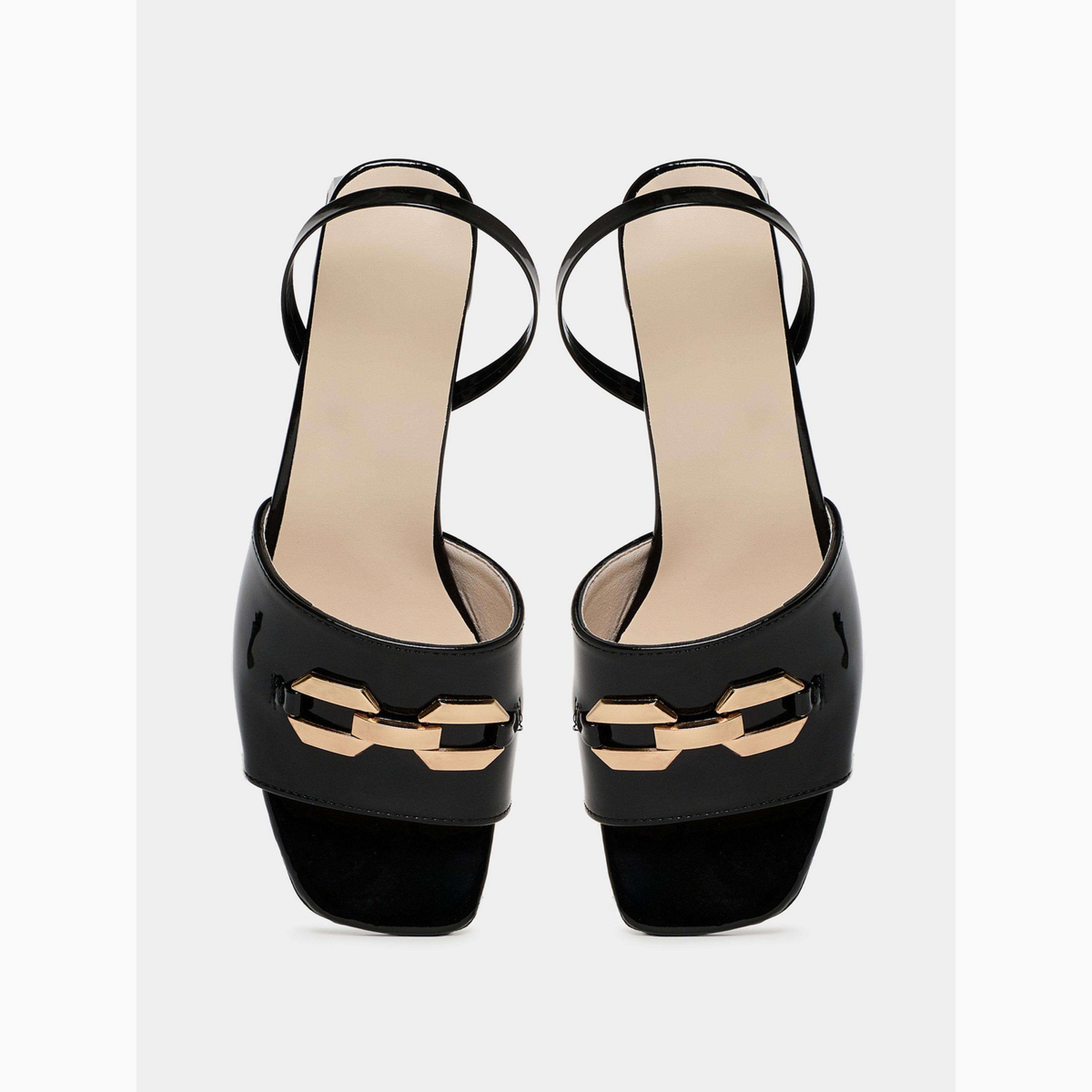 Take Two Black Patent Block Heel Slingback Sandals-women-shoes-heels-image-5