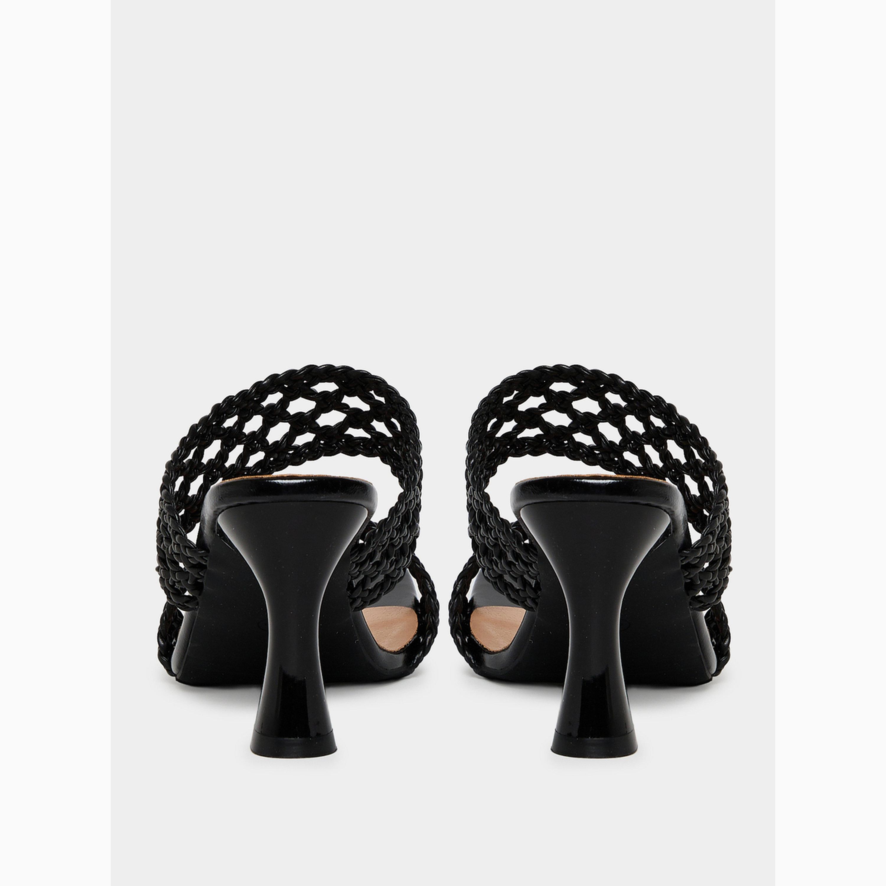 Take Two Black Woven Braided Sandals-women-shoes-sandals-heeled-image-4