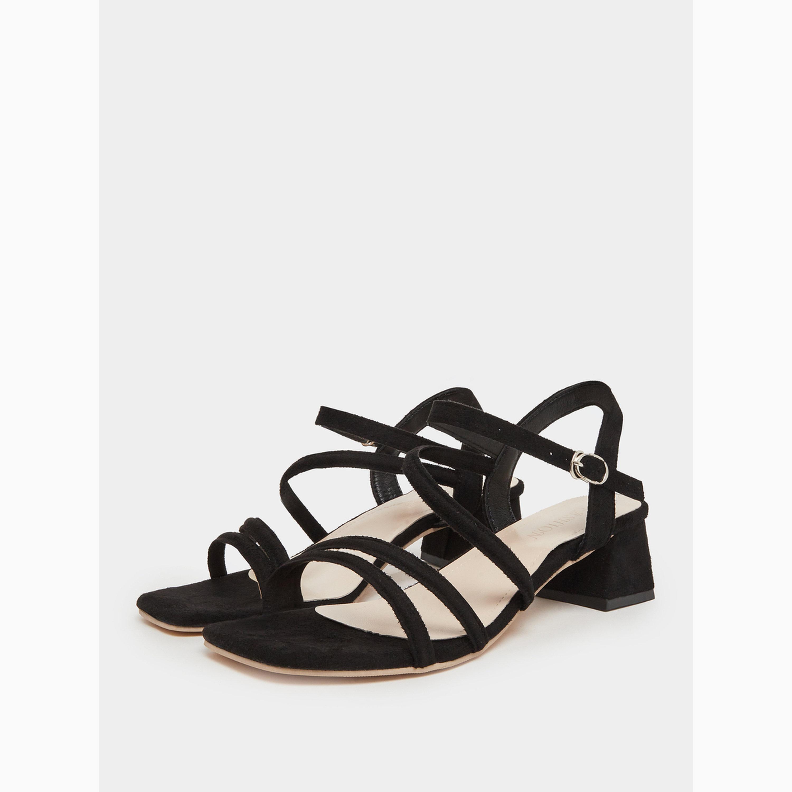 صندل بكعب سميك وسيور متقاطعة-women-shoes-sandals-heeled-image-1