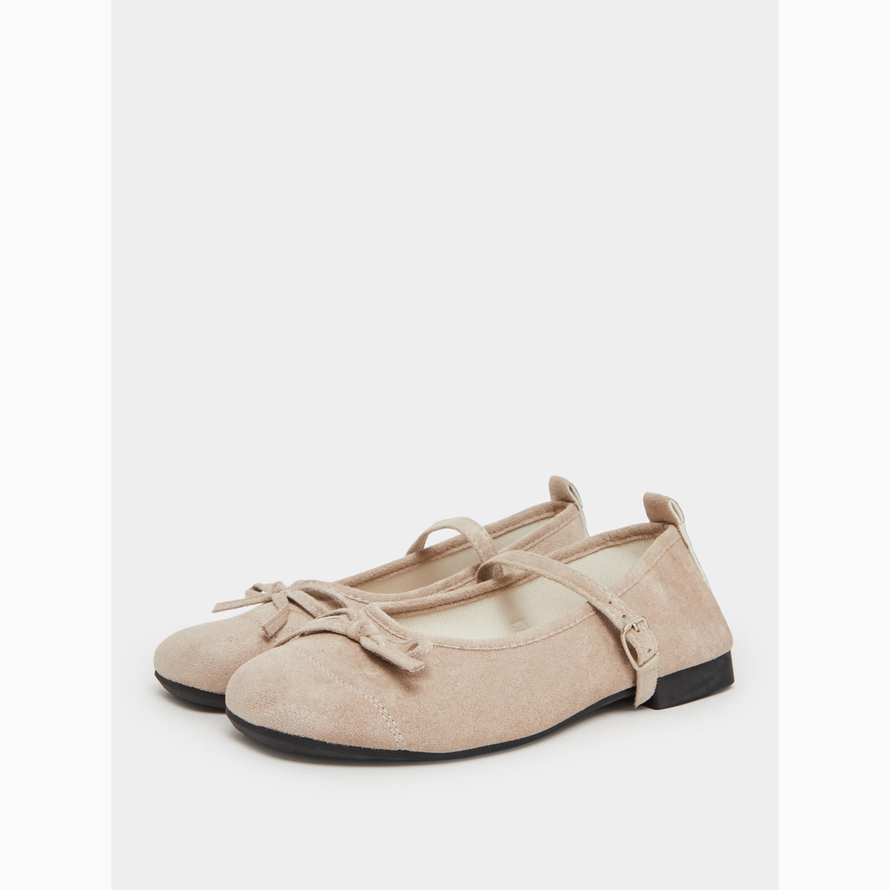 Take Two Beige Bow Detail Flat Sandals-women-shoes-ballerinas-image-1