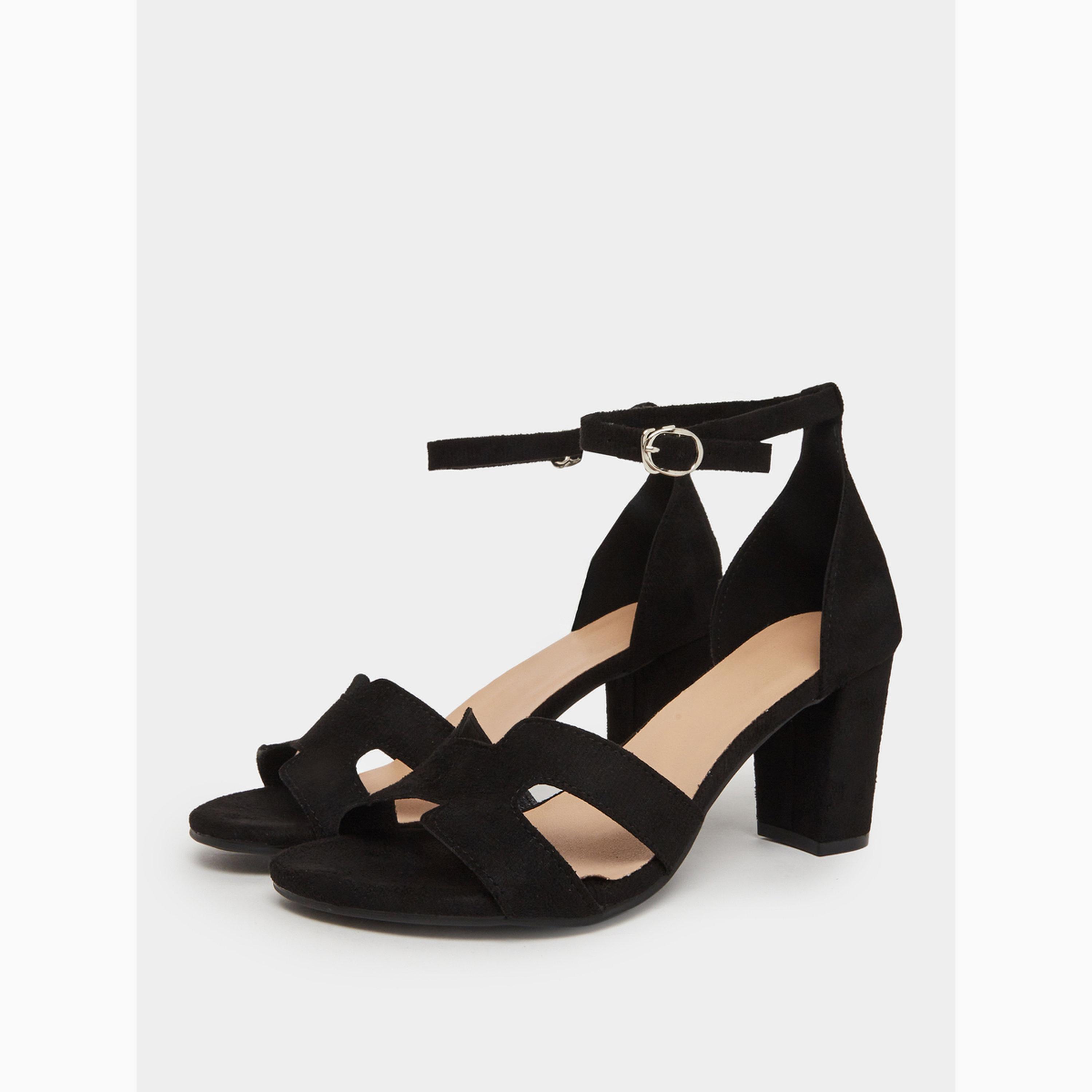 Take Two Black Ankle Strap High Heel Sandals-women-shoes-sandals-heeled-image-1