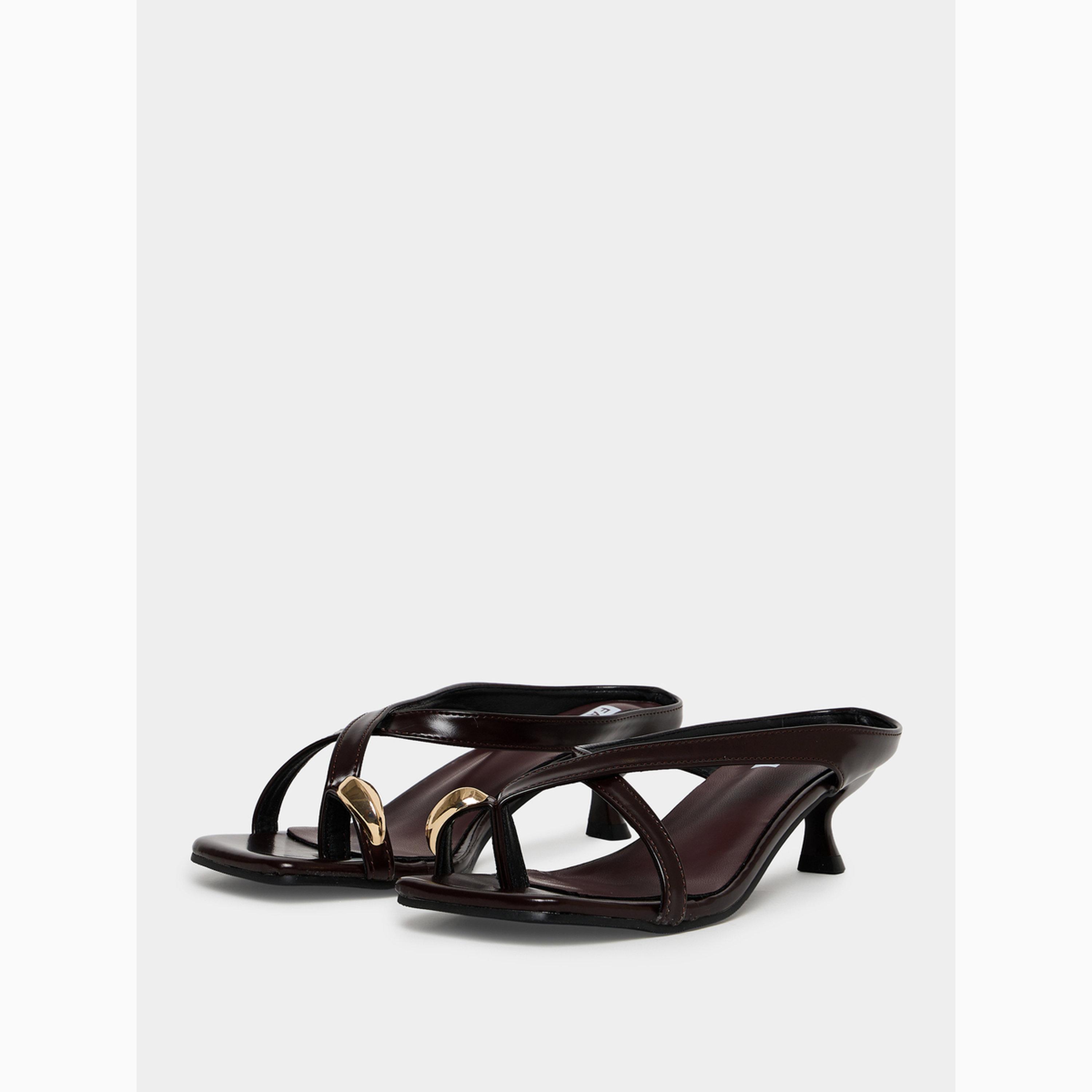 Take Two Brown Kitten Heel Strappy Sandals-women-shoes-sandals-heeled-image-1