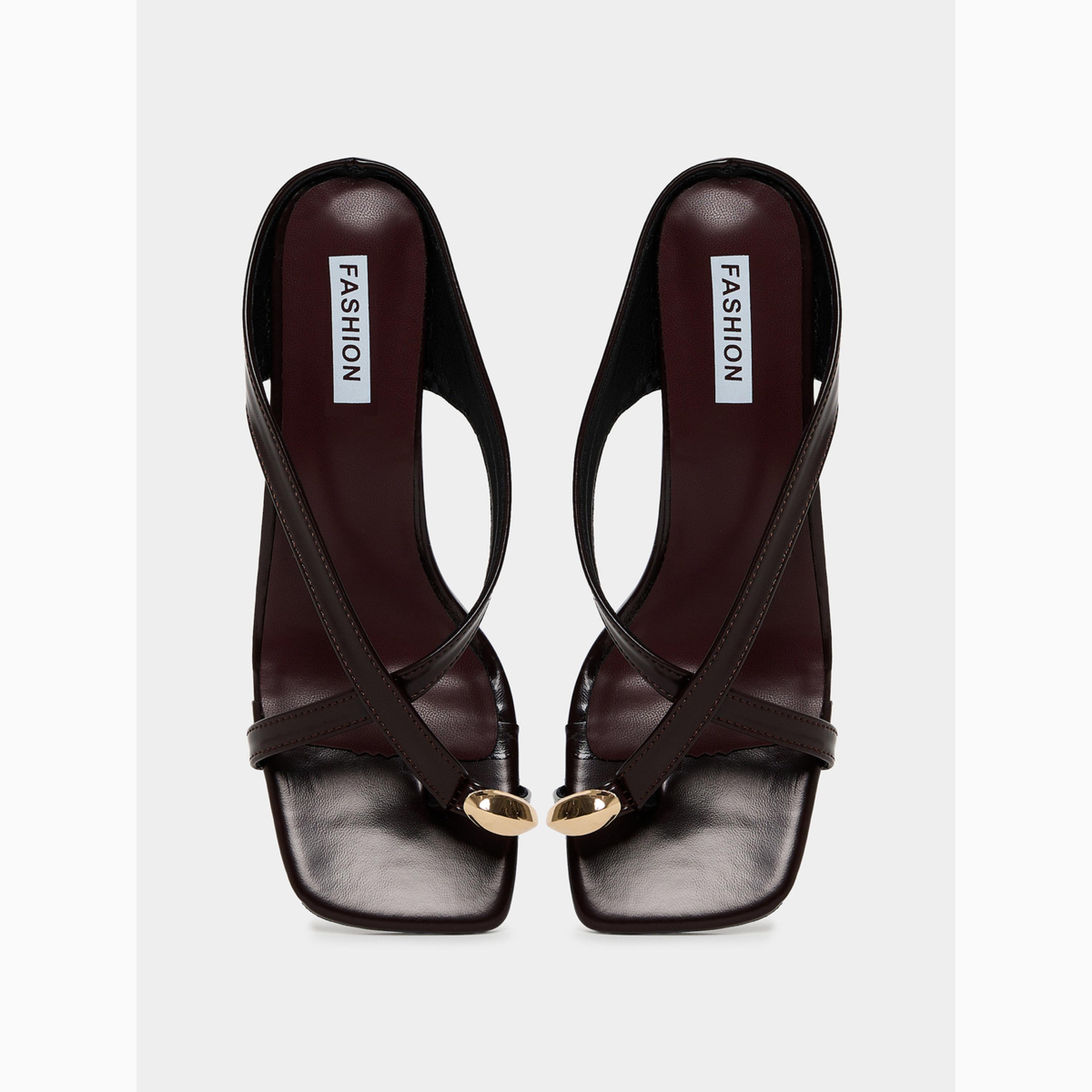 Take Two Brown Kitten Heel Strappy Sandals-women-shoes-sandals-heeled-image-5