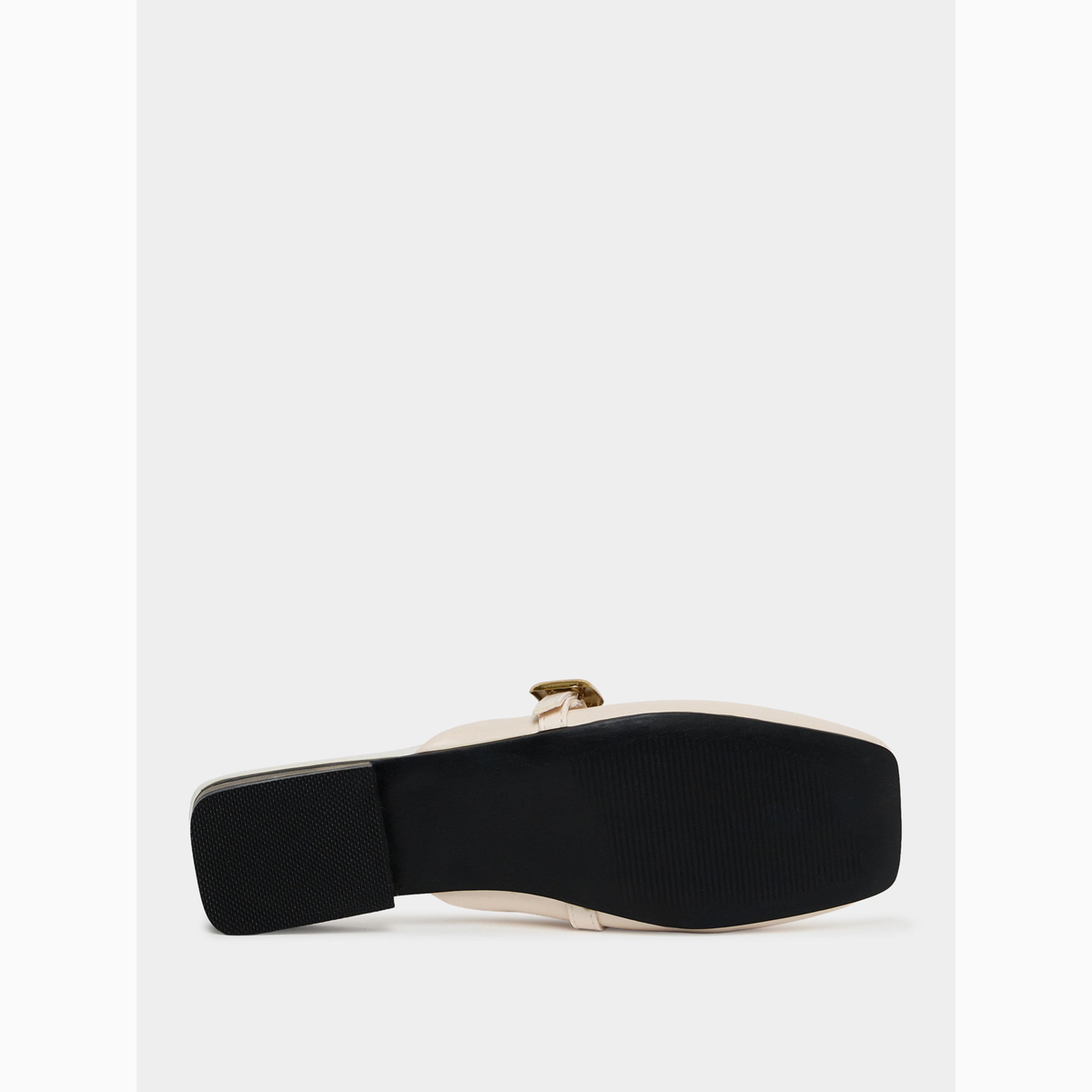 Take Two White Buckle Flat Sandals-women-shoes-heels-image-6
