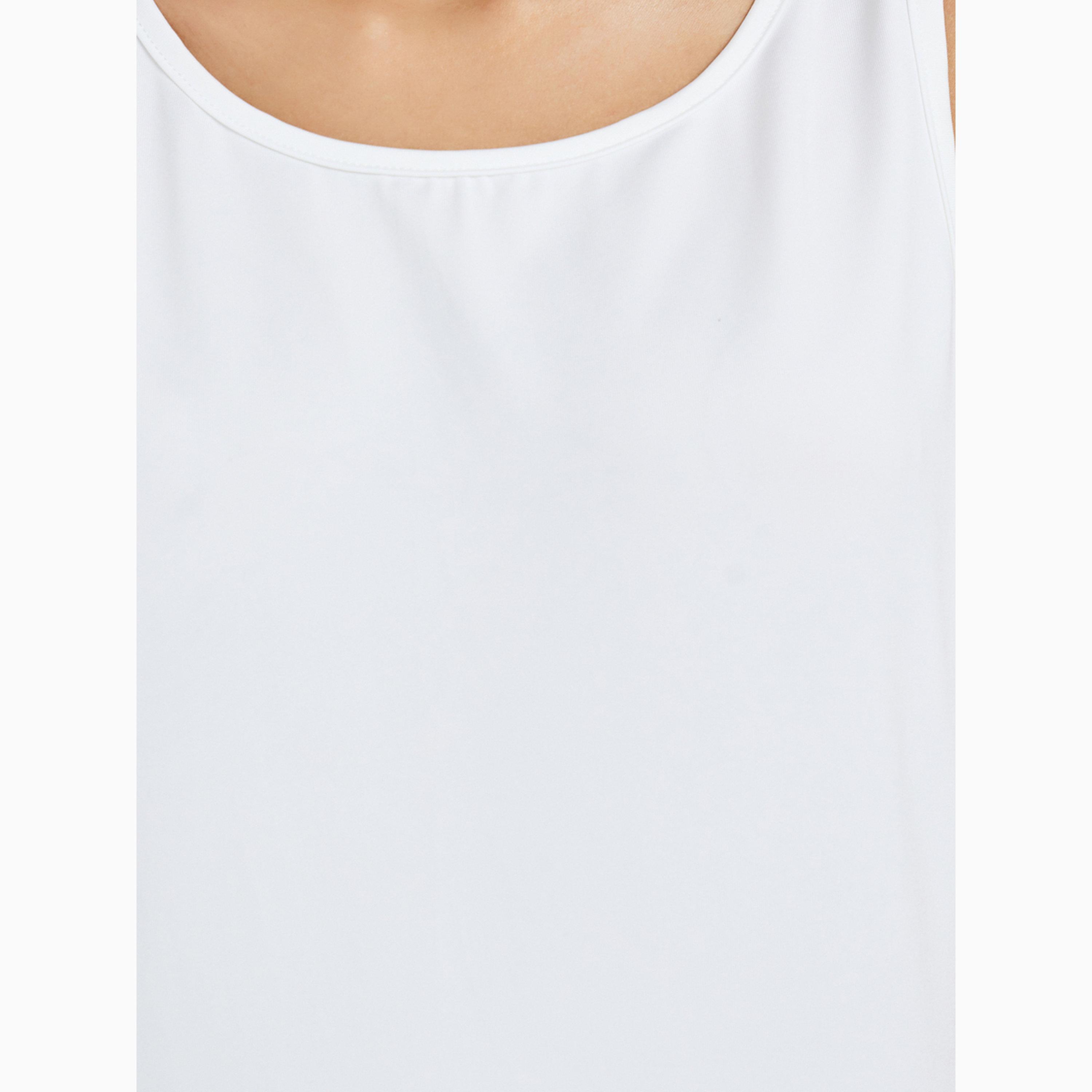 Styli White Solid Round Neck Cami Top-women-clothing-shirtsandblouses-blouses-image-4