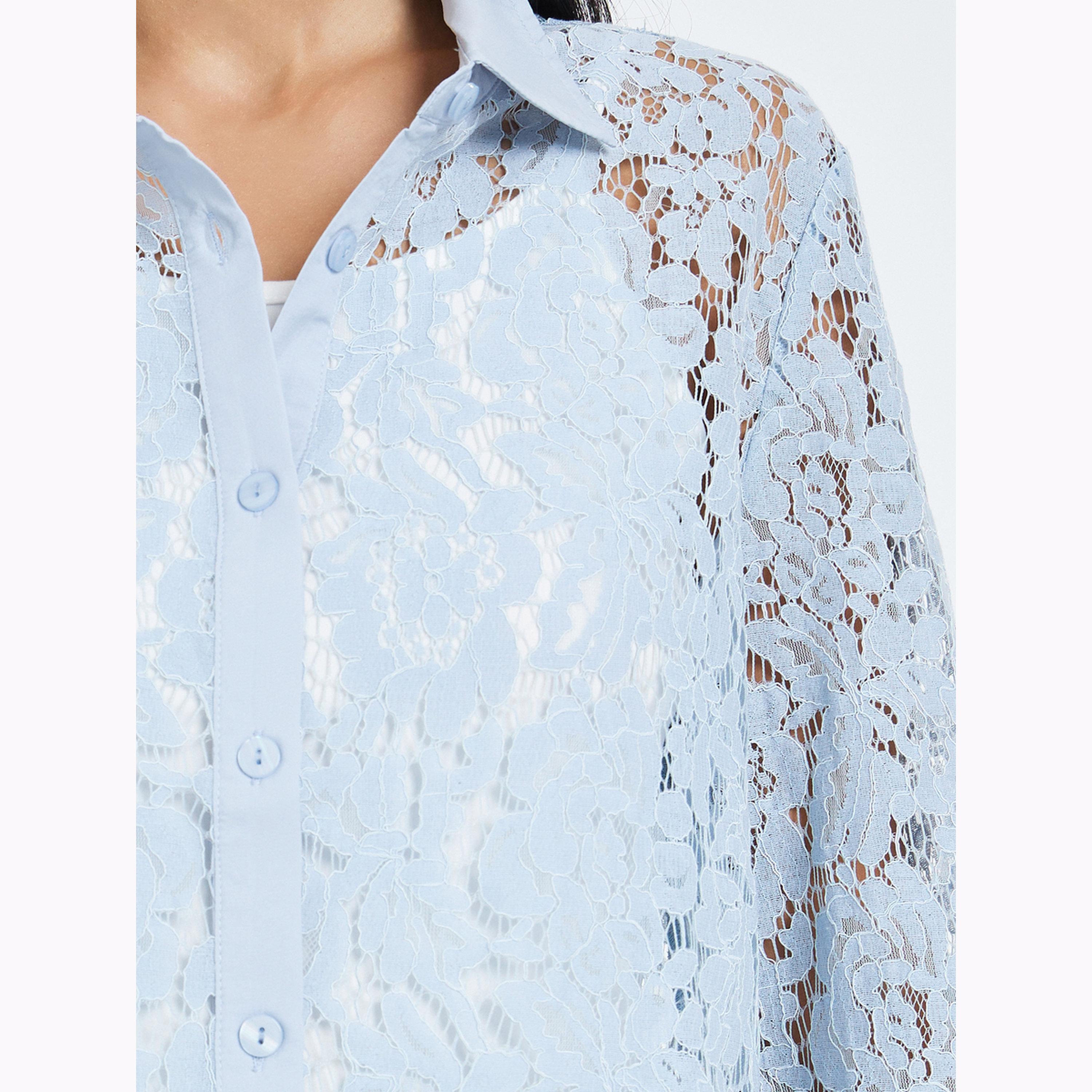 بلوزة دانتيل بأكمام طويلة أزرق-women-clothing-shirtsandblouses-shirts-image-5