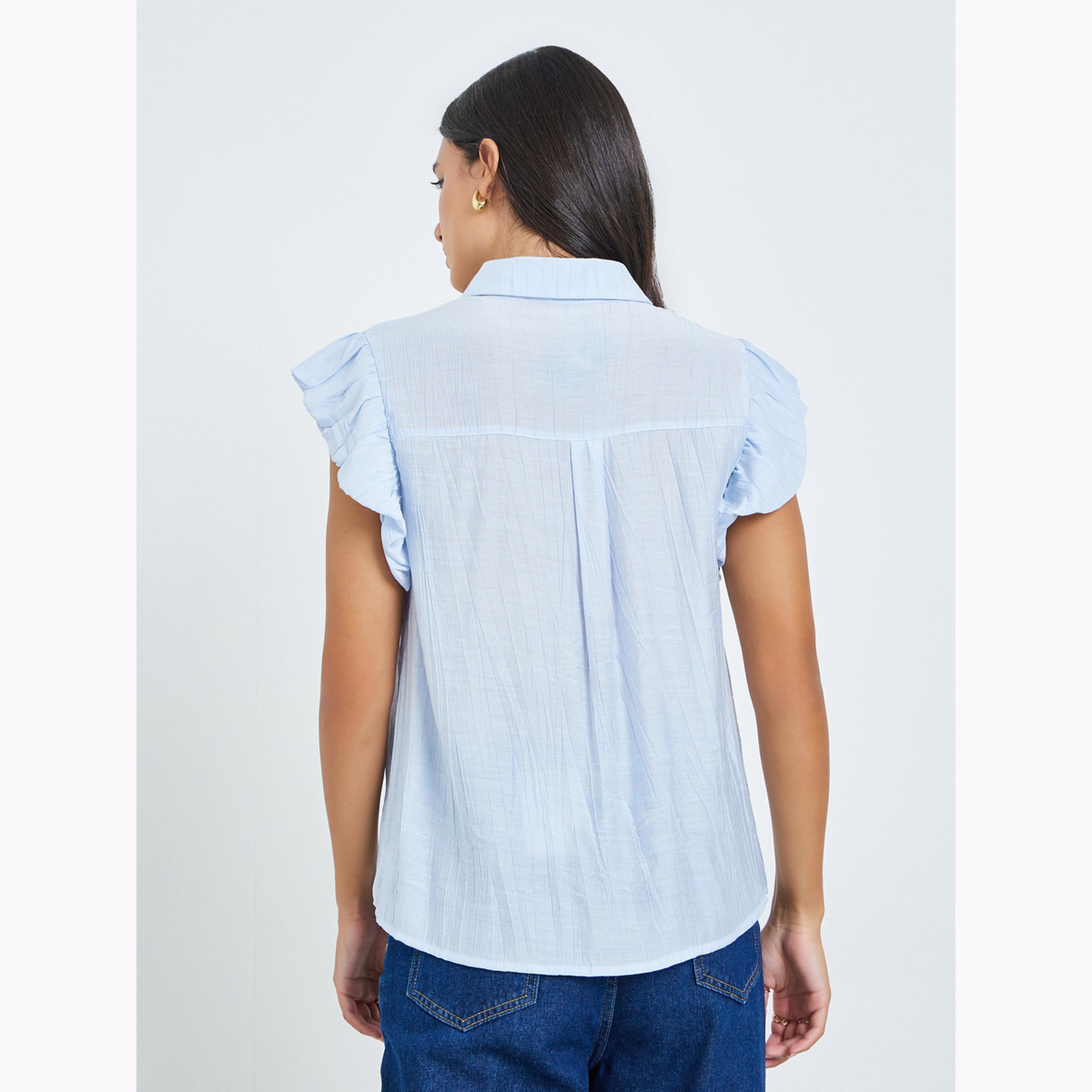 بلوزة بأكمام كشكش وتفاصيل فيونكة-women-clothing-shirtsandblouses-shirts-image-4