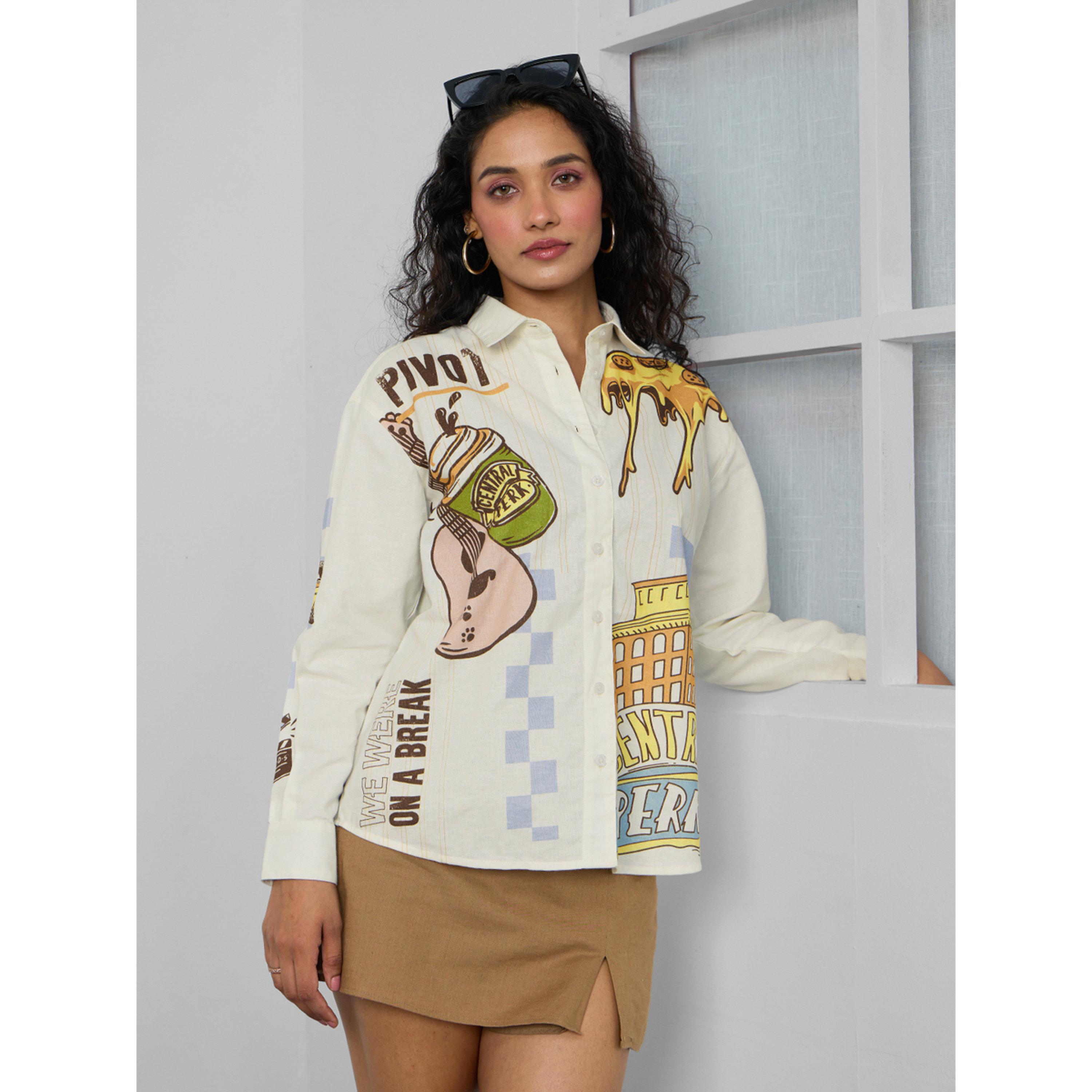 قميص بطبعة جرافيك فريندز-women-clothing-shirtsandblouses-shirts-image-4