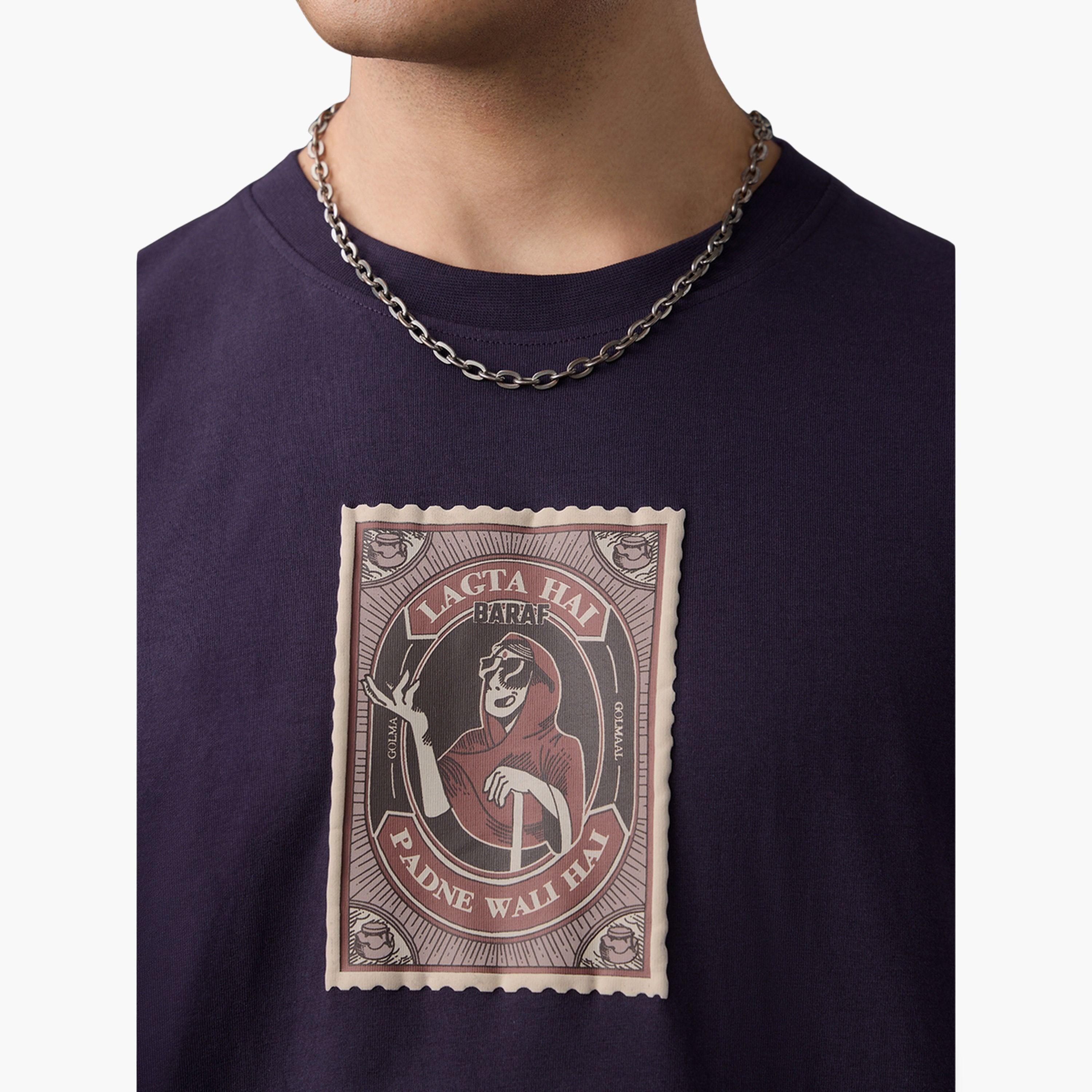 تيشيرت بقصة مريحة بطبعة جولمال باراف-men-clothing-tshirtsandpolos-tshirts-image-5