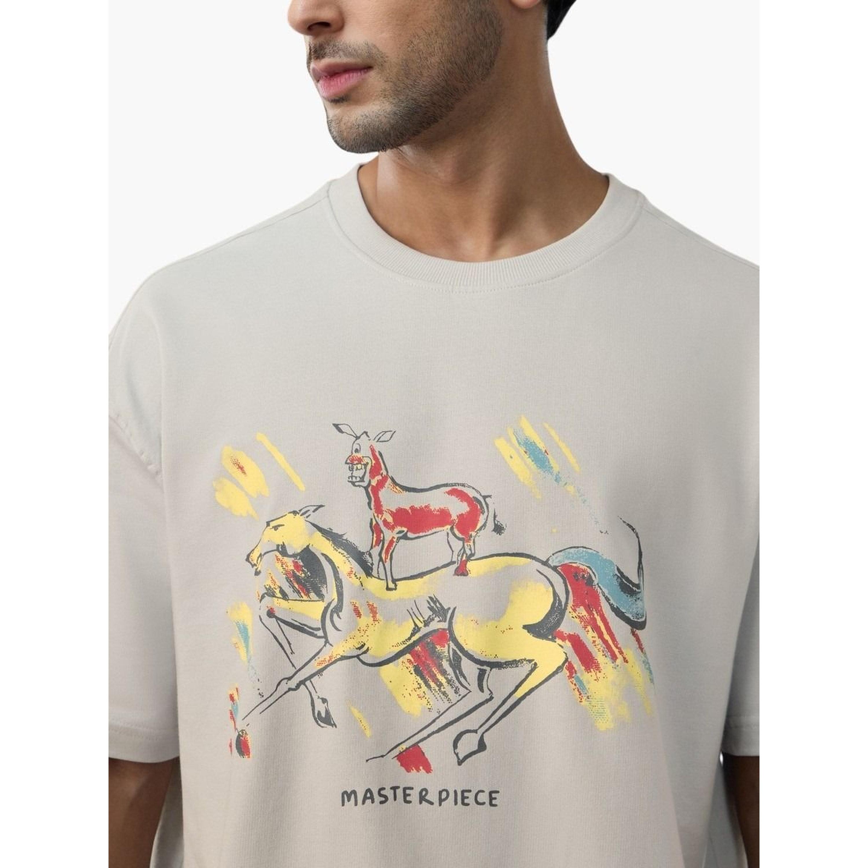The Souled Store X Styli Beige Majnu Bhai Print Oversized T-Shirt-men-clothing-tshirtsandpolos-tshirts-image-2