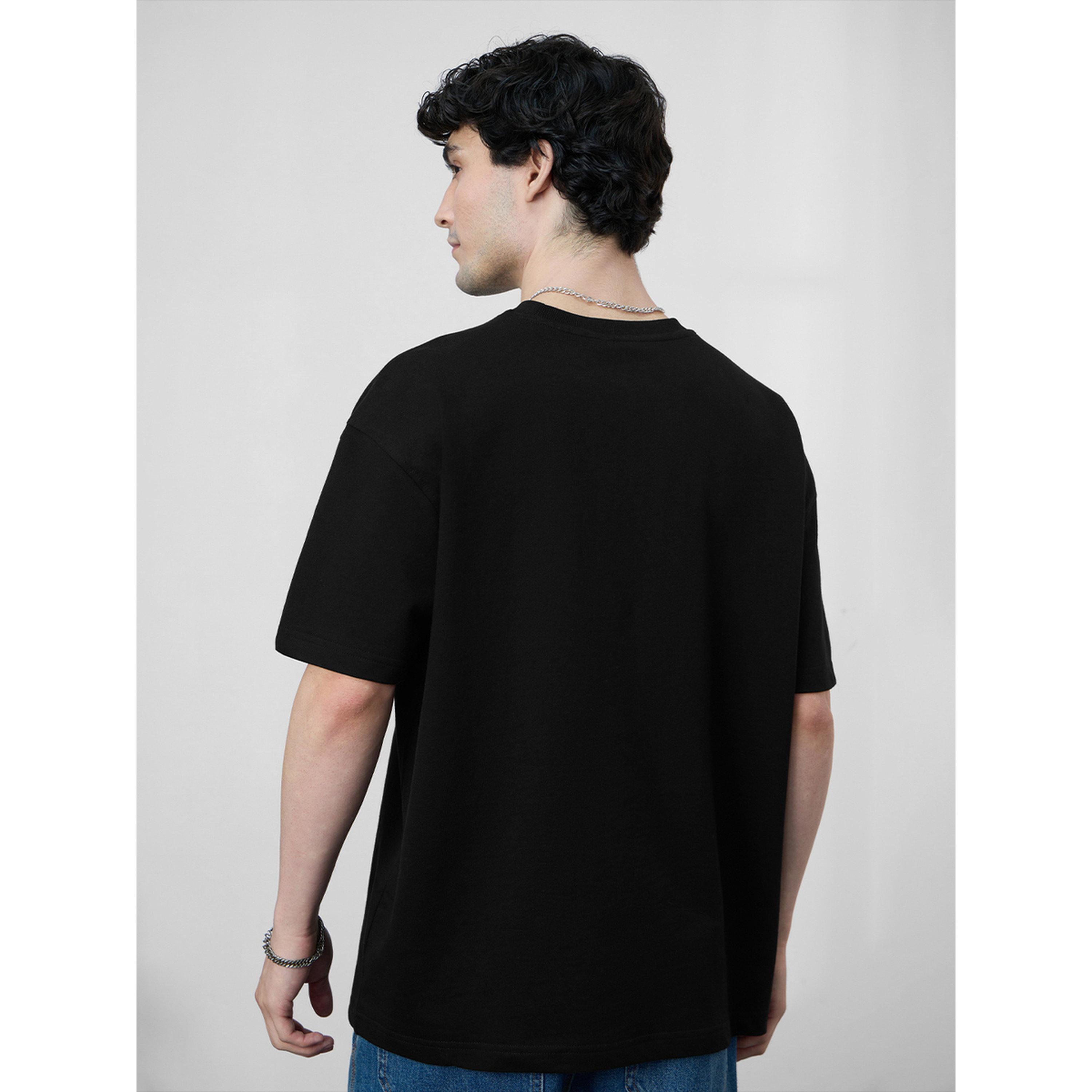 The Souled Store X Styli Black Laxmi Chit Graphic Oversized T-Shirt-men-clothing-tshirtsandpolos-tshirts-image-1
