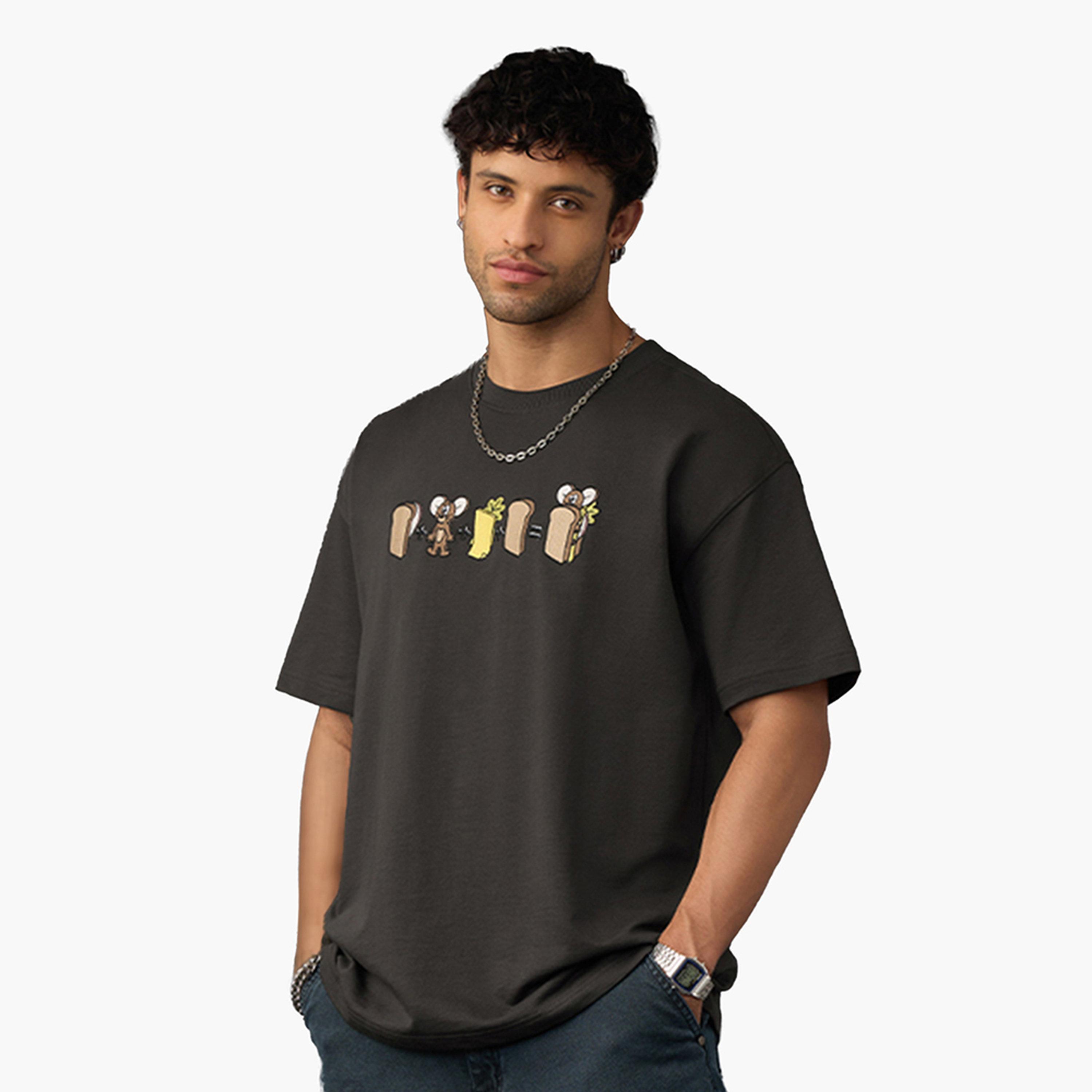 تيشيرت فضفاض بتطريز توم وجيري-men-clothing-tshirtsandpolos-tshirts-image-1