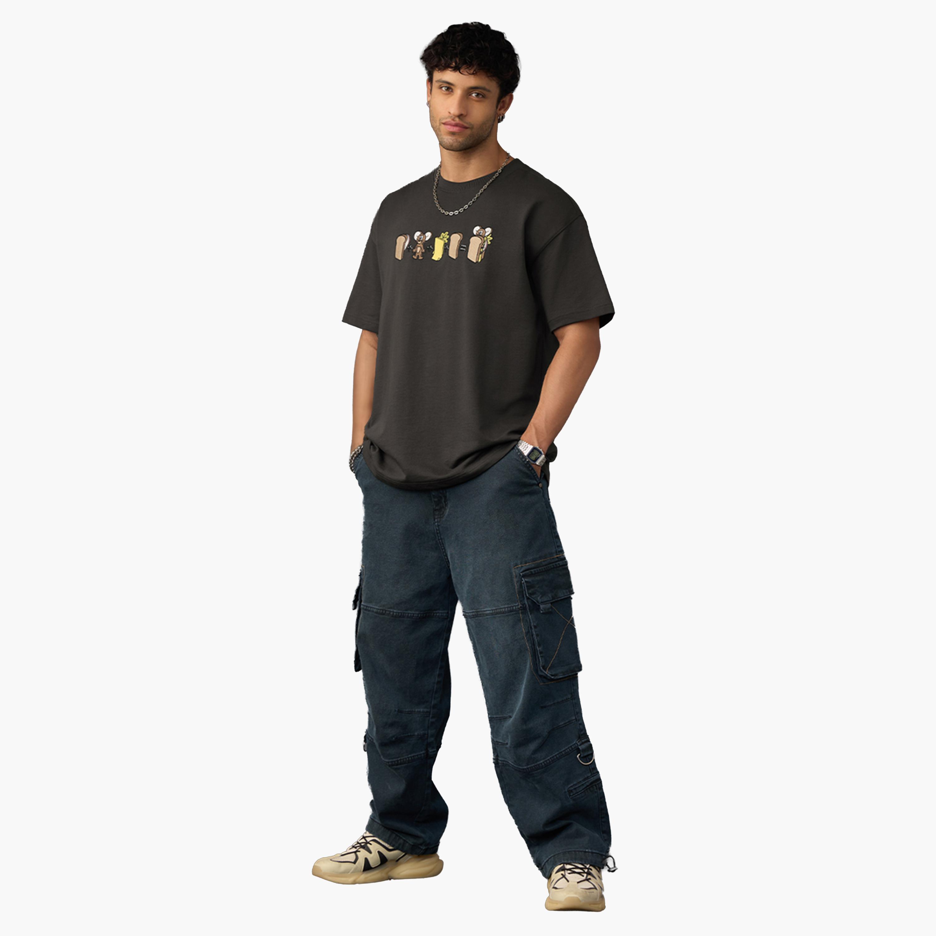 تيشيرت فضفاض بتطريز توم وجيري-men-clothing-tshirtsandpolos-tshirts-image-2