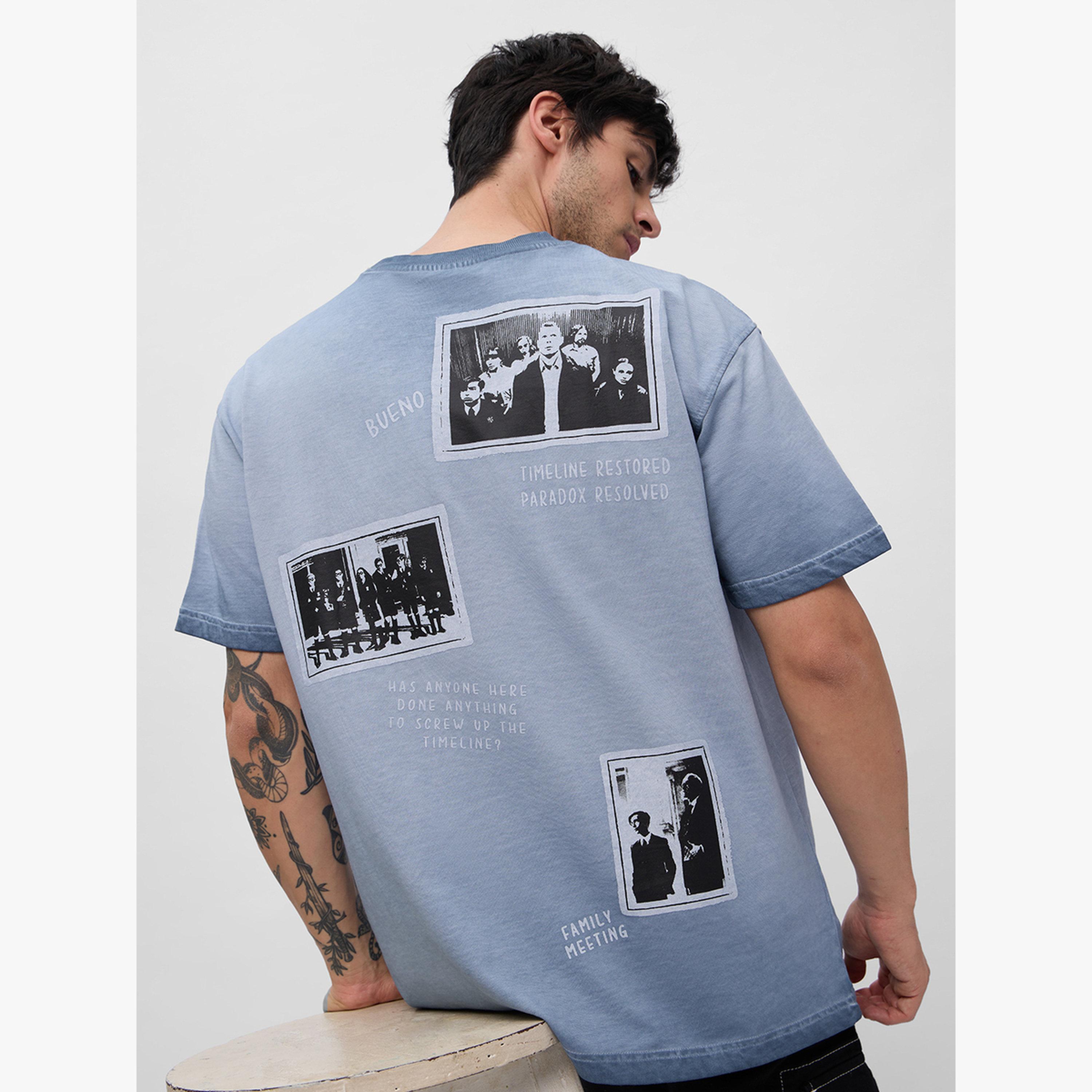 تيشيرت فضفاض مغسول ومطبوع-men-clothing-tshirtsandpolos-tshirts-image-2