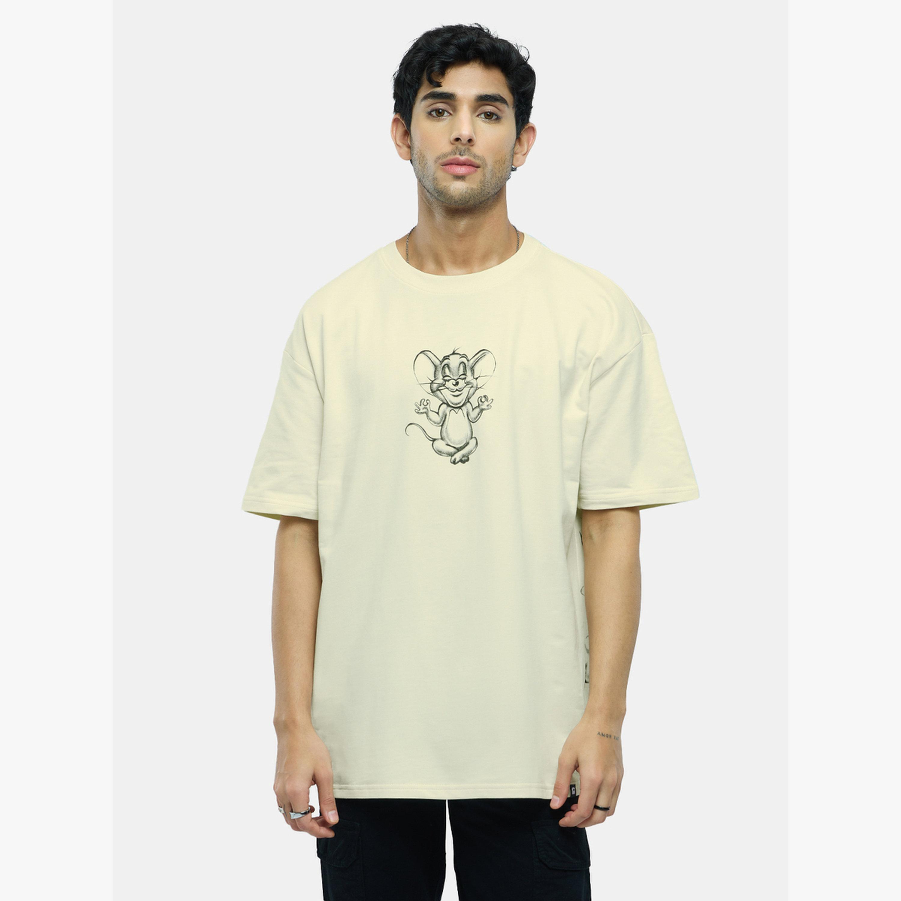 The Souled Store X Styli Cream Jerry Graphic Oversized T-Shirt-men-clothing-tshirtsandpolos-tshirts-image-1