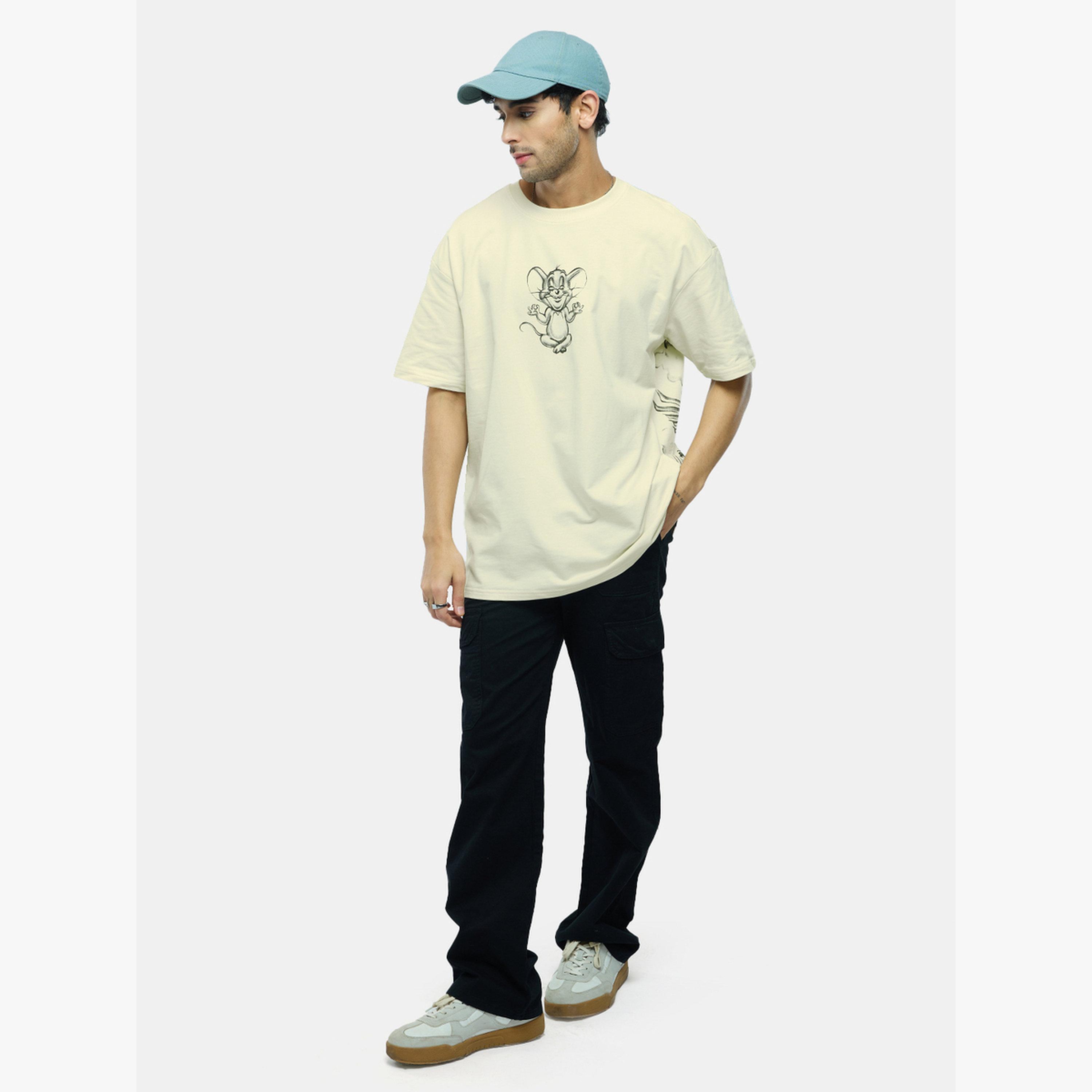 تيشيرت فضفاض بطبعة جرافيك جيري-men-clothing-tshirtsandpolos-tshirts-image-2
