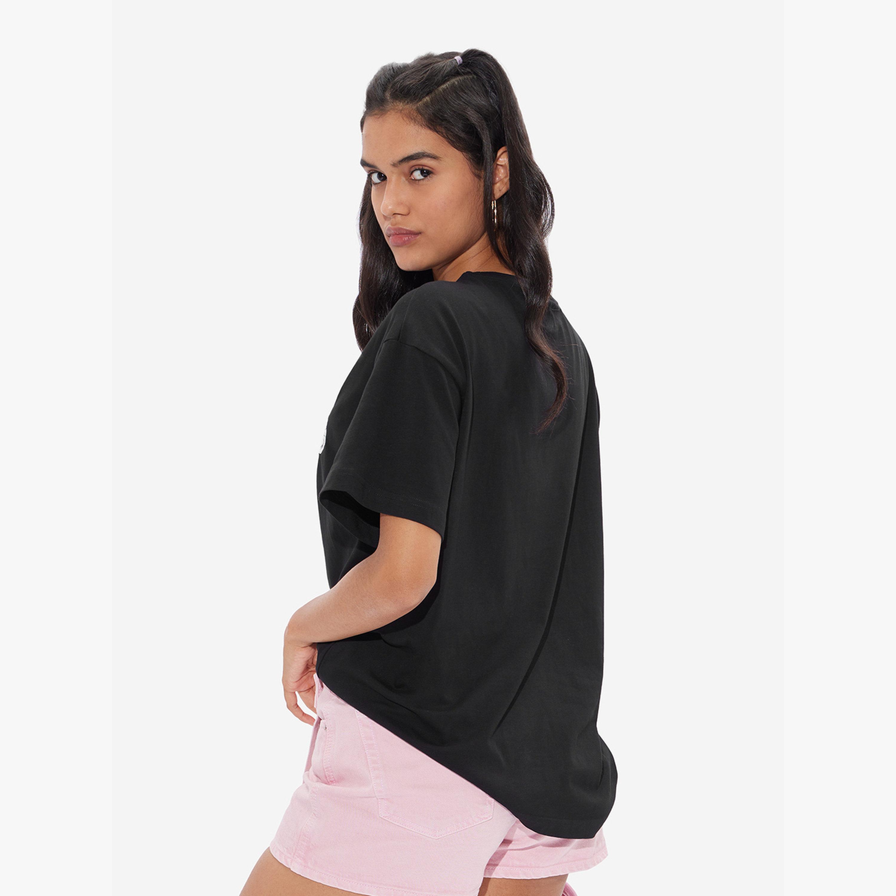 تيشيرت بطبعة باغز باني وقصة واسعة-women-clothing-tshirts-image-4