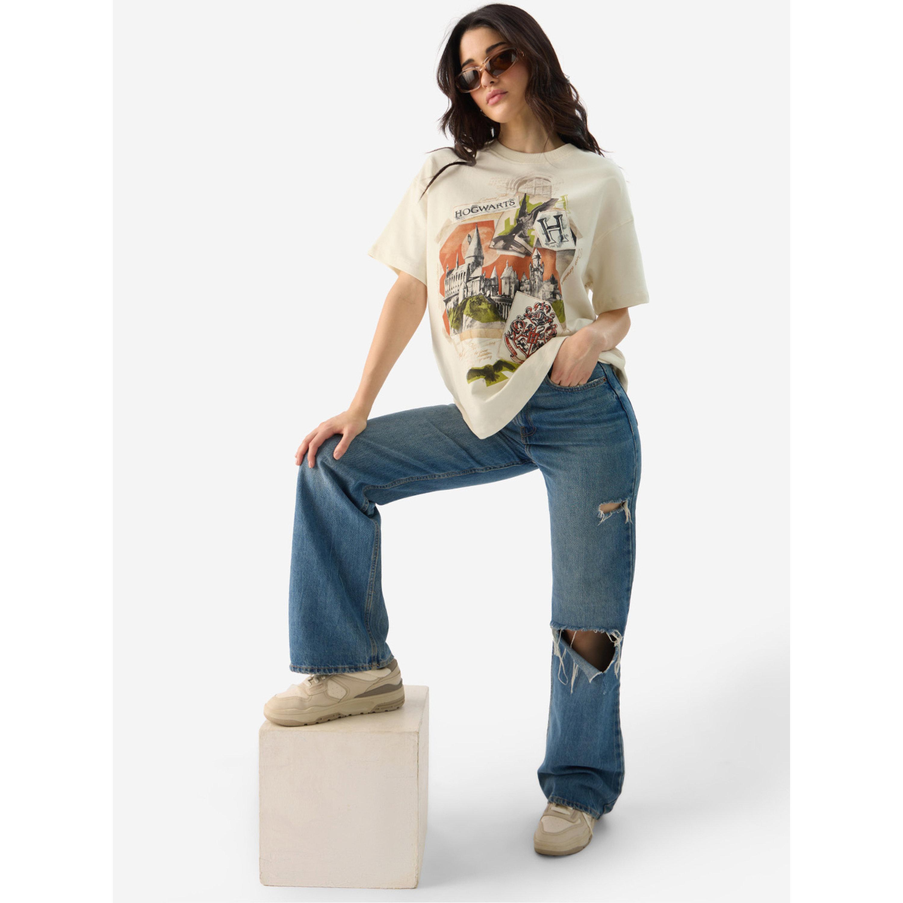 تيشيرت هاري بوتر هوجورتس بقصة واسعة-women-clothing-tshirts-image-2