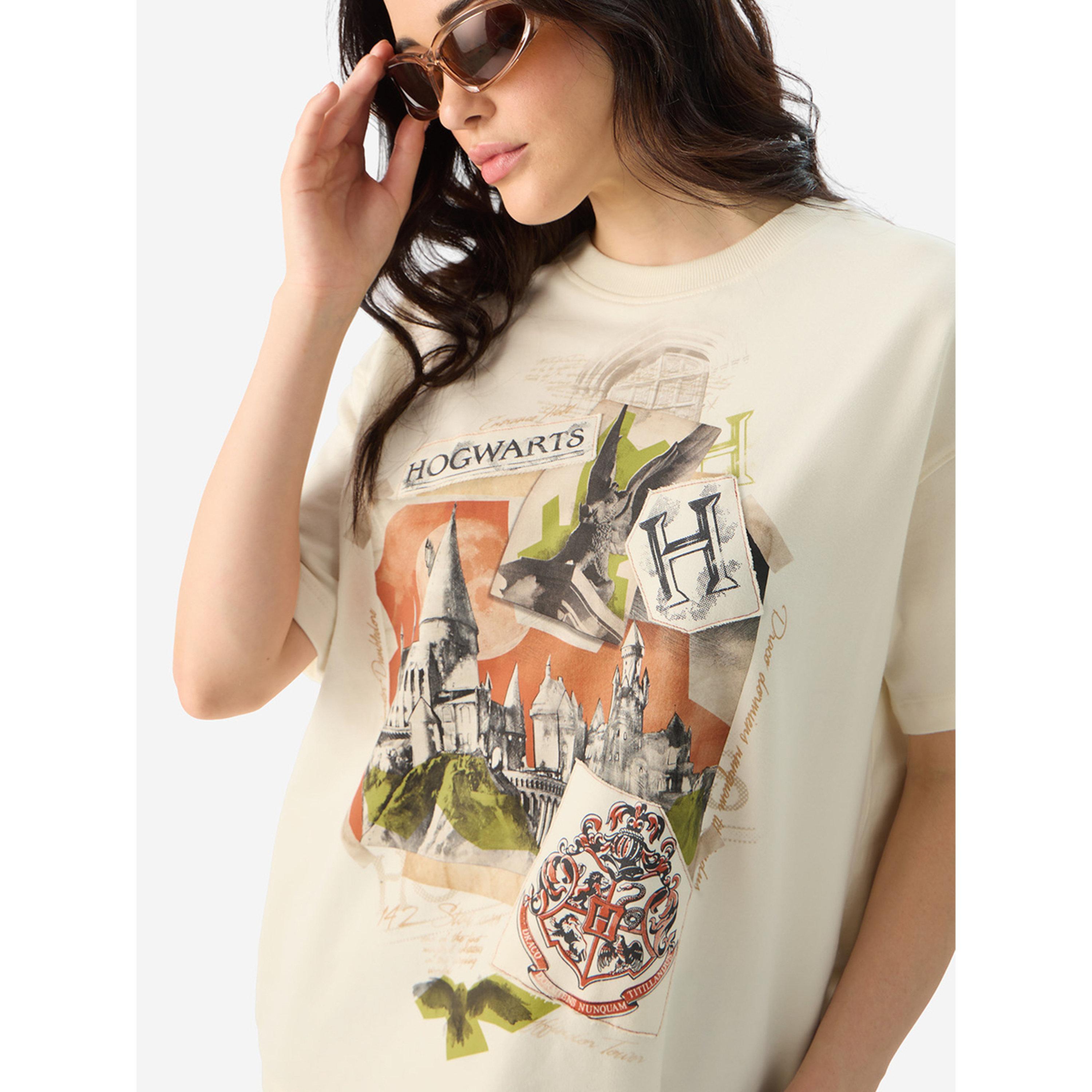 تيشيرت هاري بوتر هوجورتس بقصة واسعة-women-clothing-tshirts-image-5